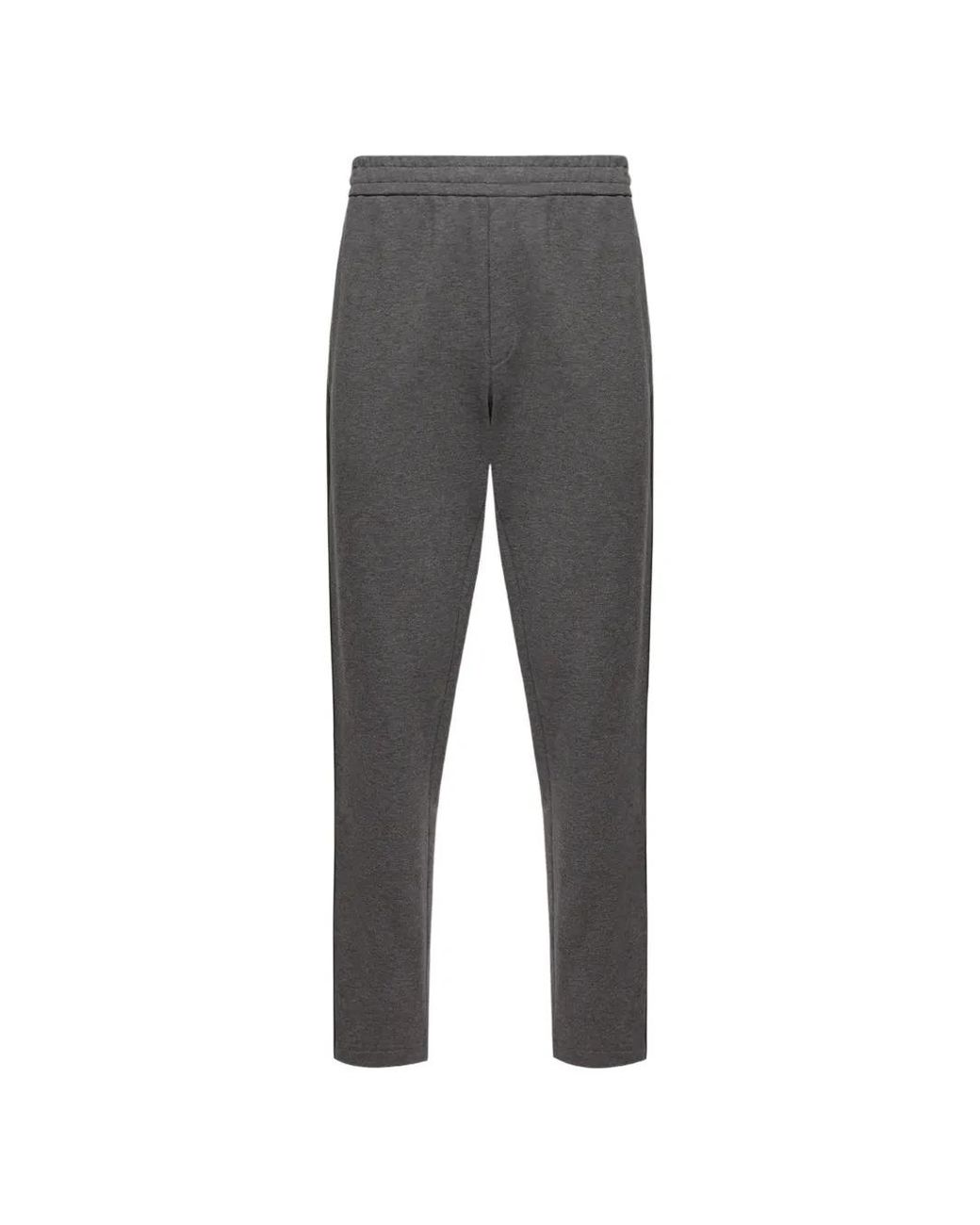 Moncler Gray Logo-Patch Track Pants for men