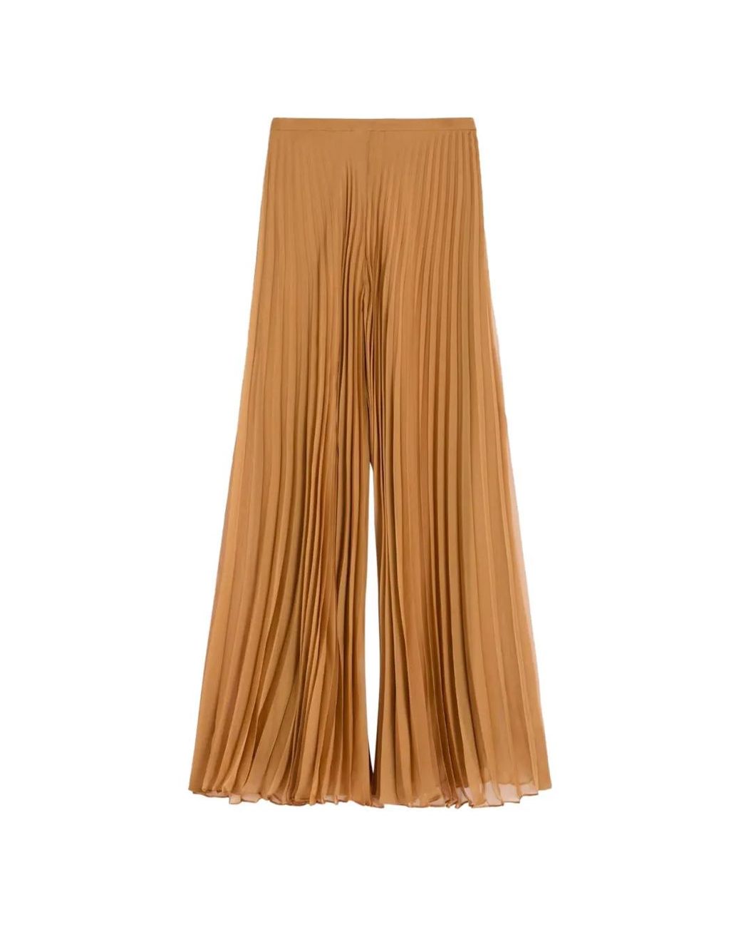 Max Mara Natural Pleated Trousers