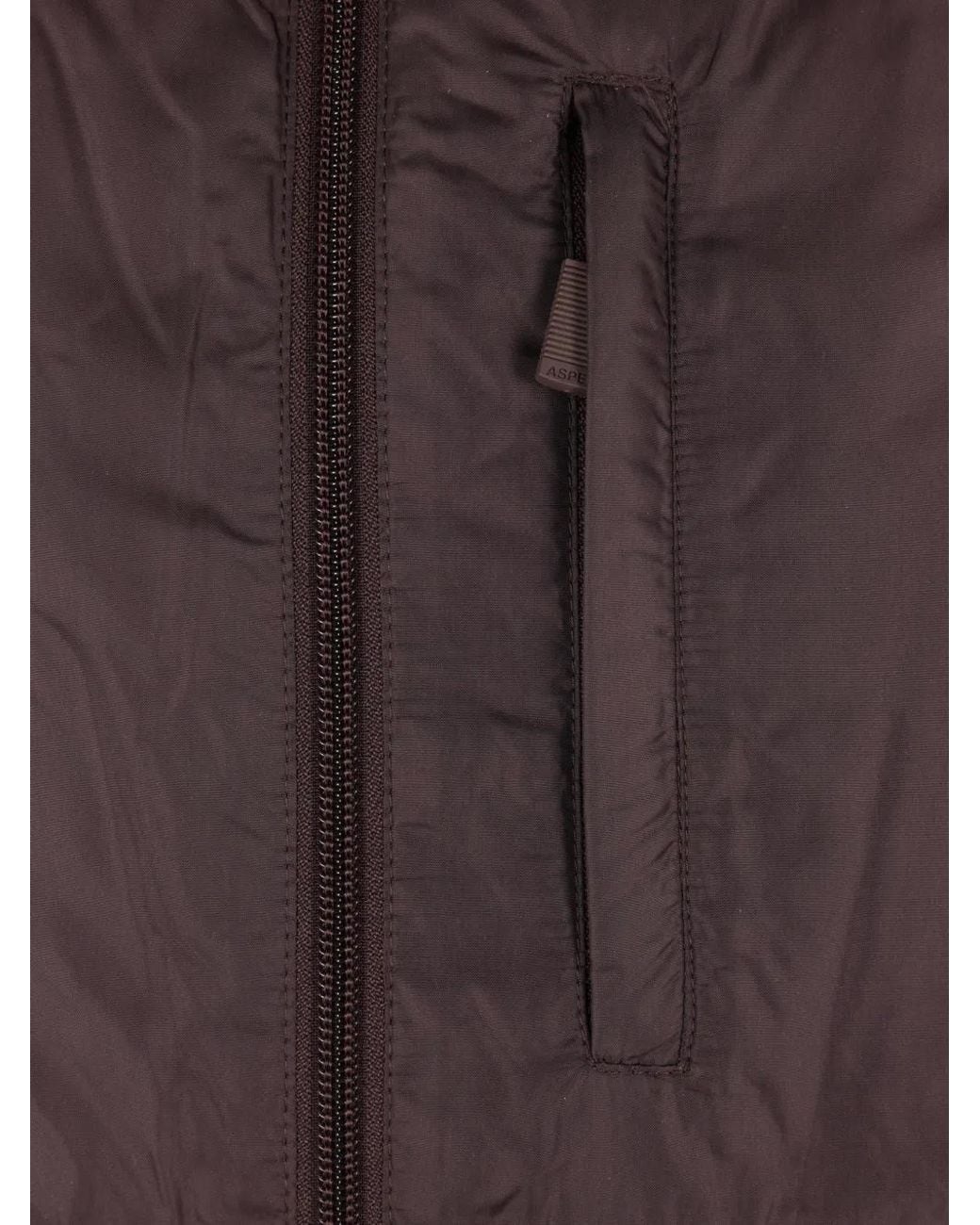 Aspesi Purple Padded High-Collar Gilet for men