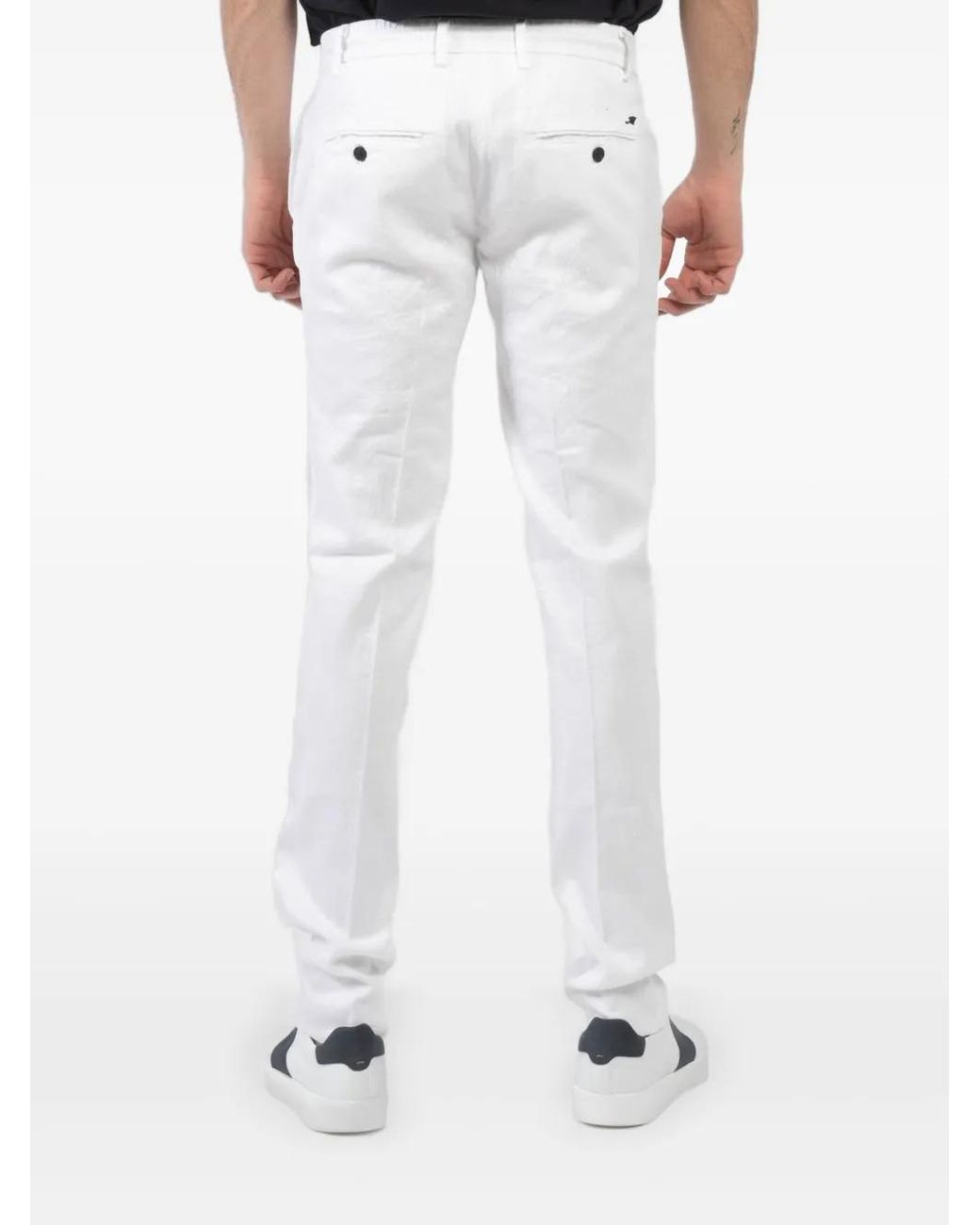 Mason's White Drawstring Trousers for men