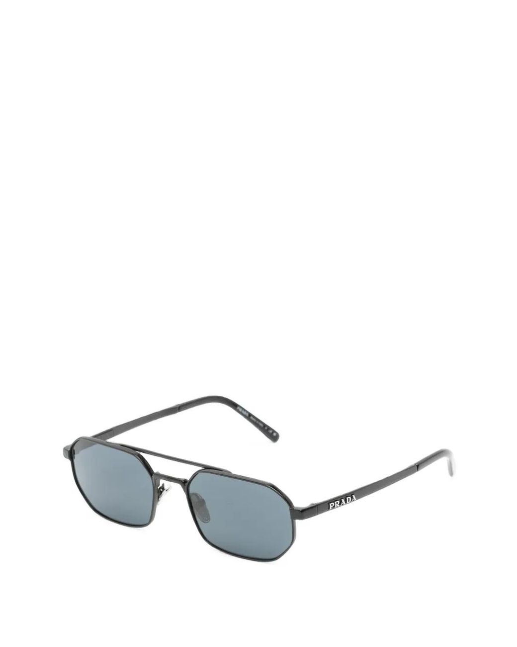 Prada Blue Geometric-Frame Sunglasses