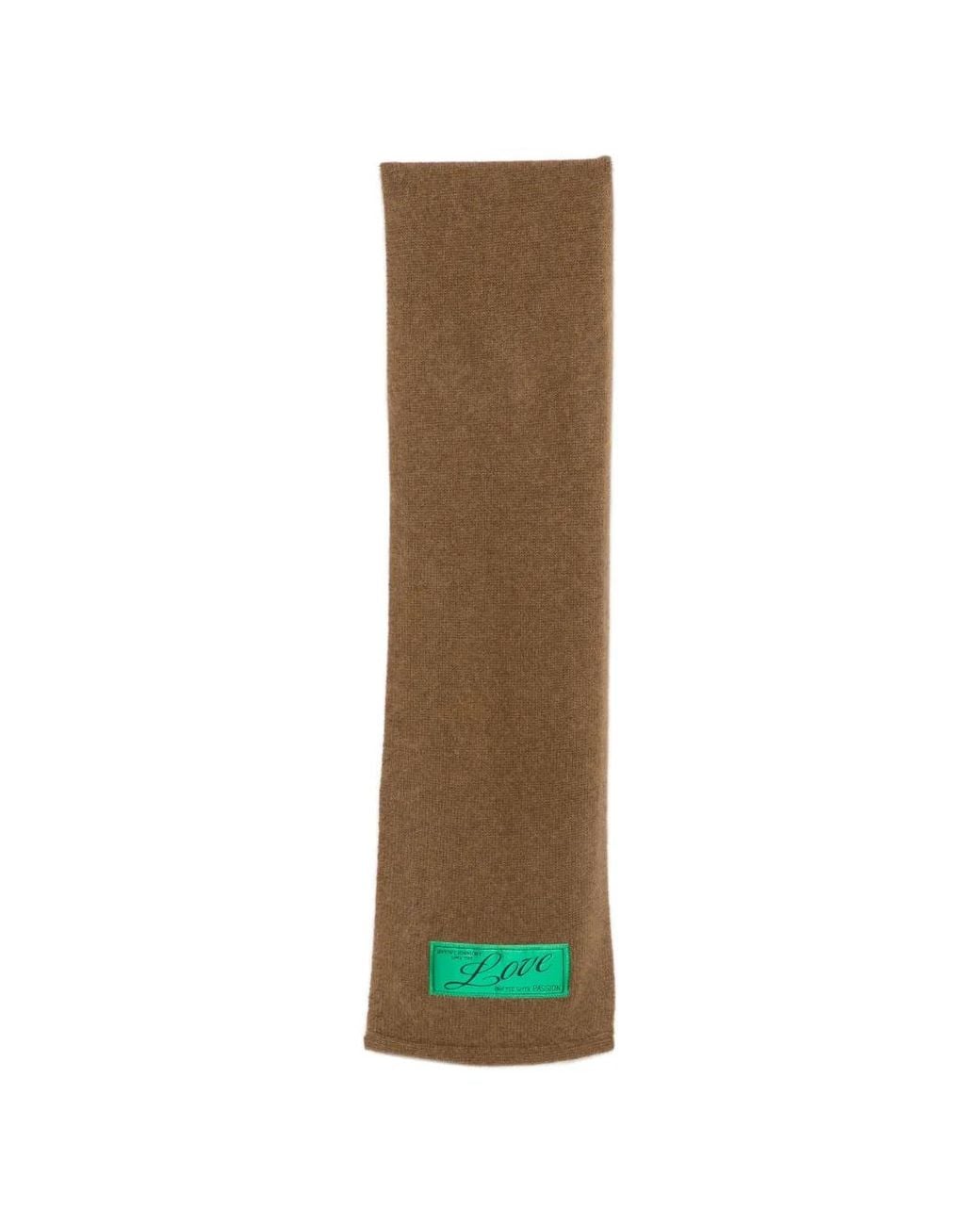 Dorothee Schumacher Natural Fluffy Statements Logo-Patch Scarf