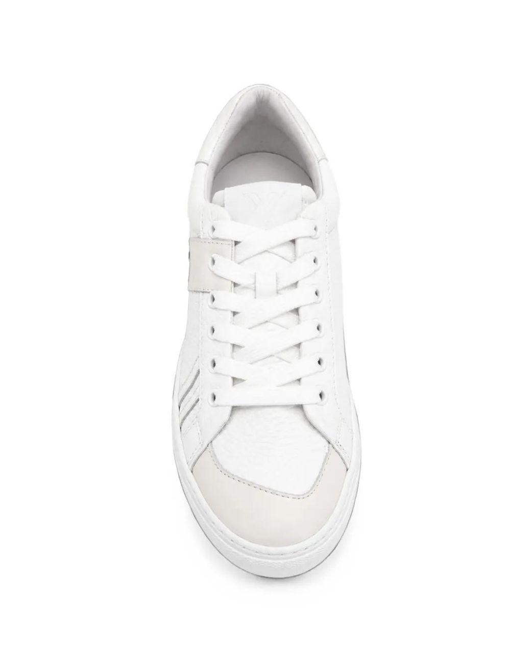 Axept White Marks Grained-Leather Panelled Sneakers