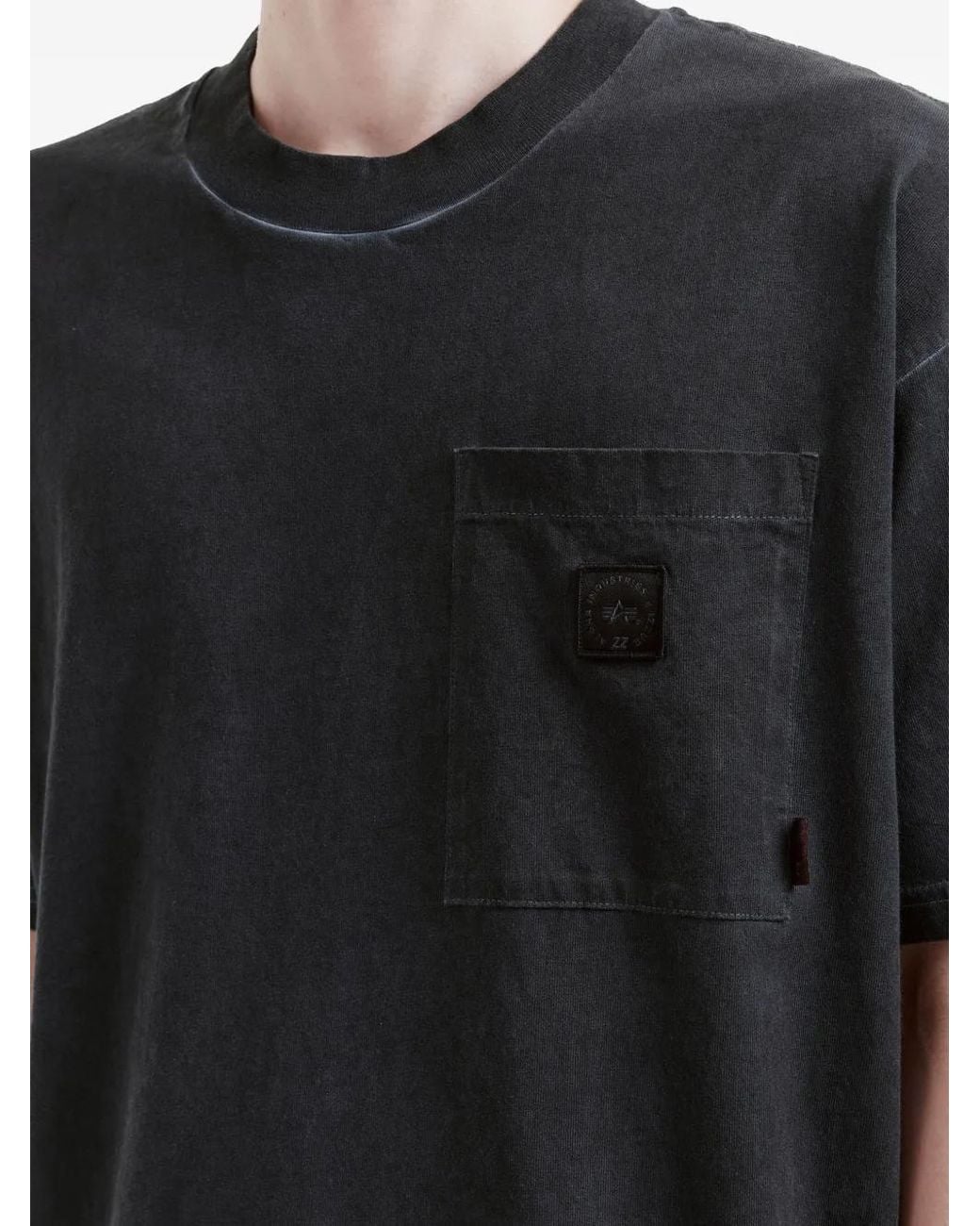 Izzue Blue X Alpha Industries Patch-Pocket T-Shirt for men