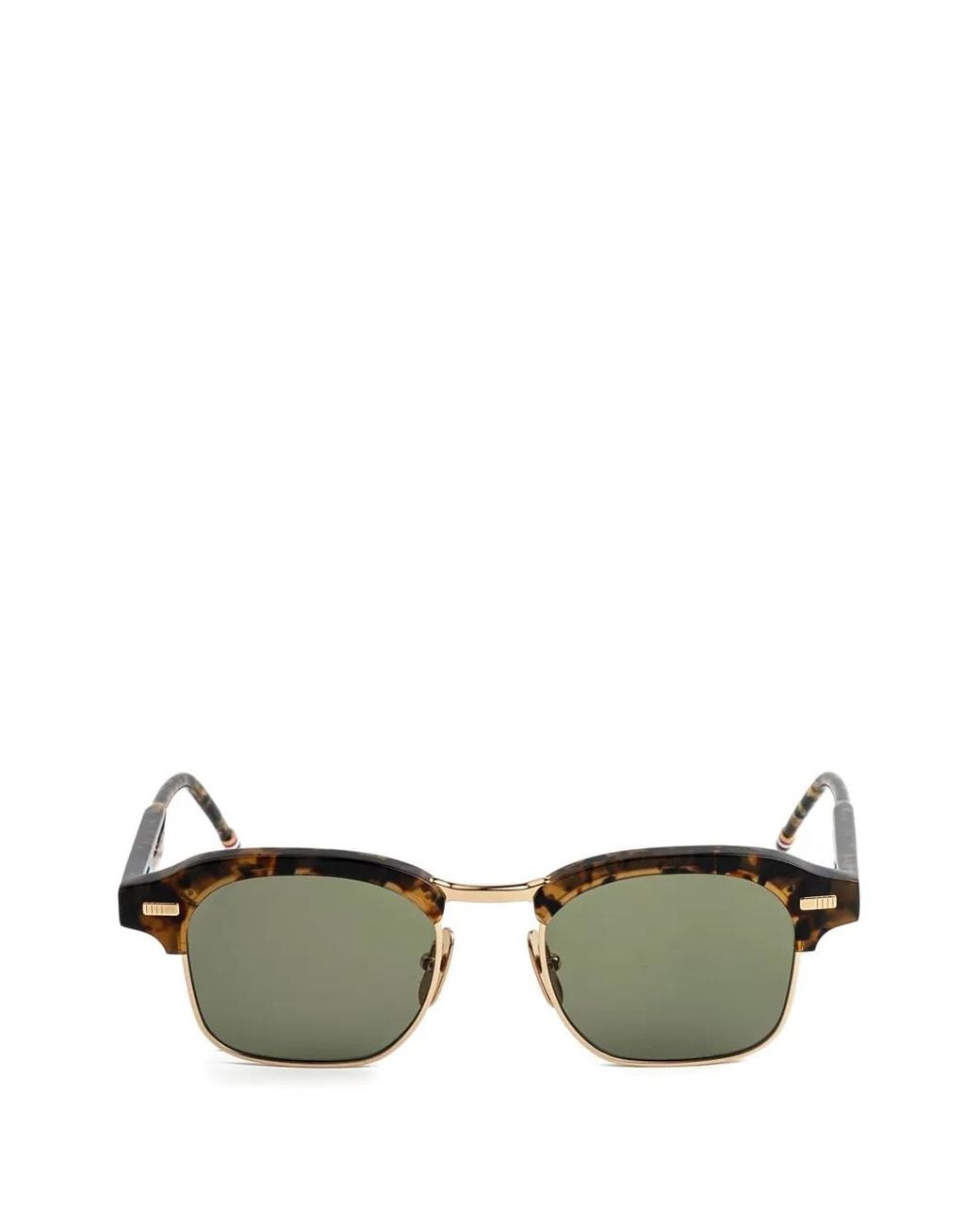 Thom Browne Green Tortoiseshell-Pattern Sunglasses