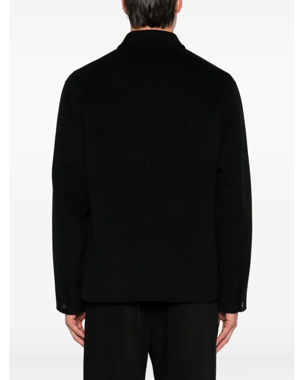 Giorgio Brato Black Veste Boutonnée À Poches Plaquées for men
