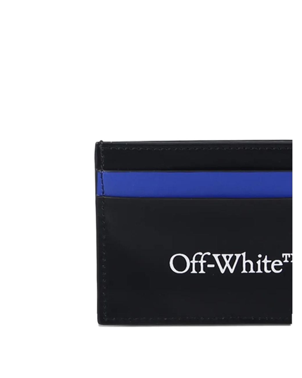 Off-White c/o Virgil Abloh Blue Logo-Detail Cardholder for men