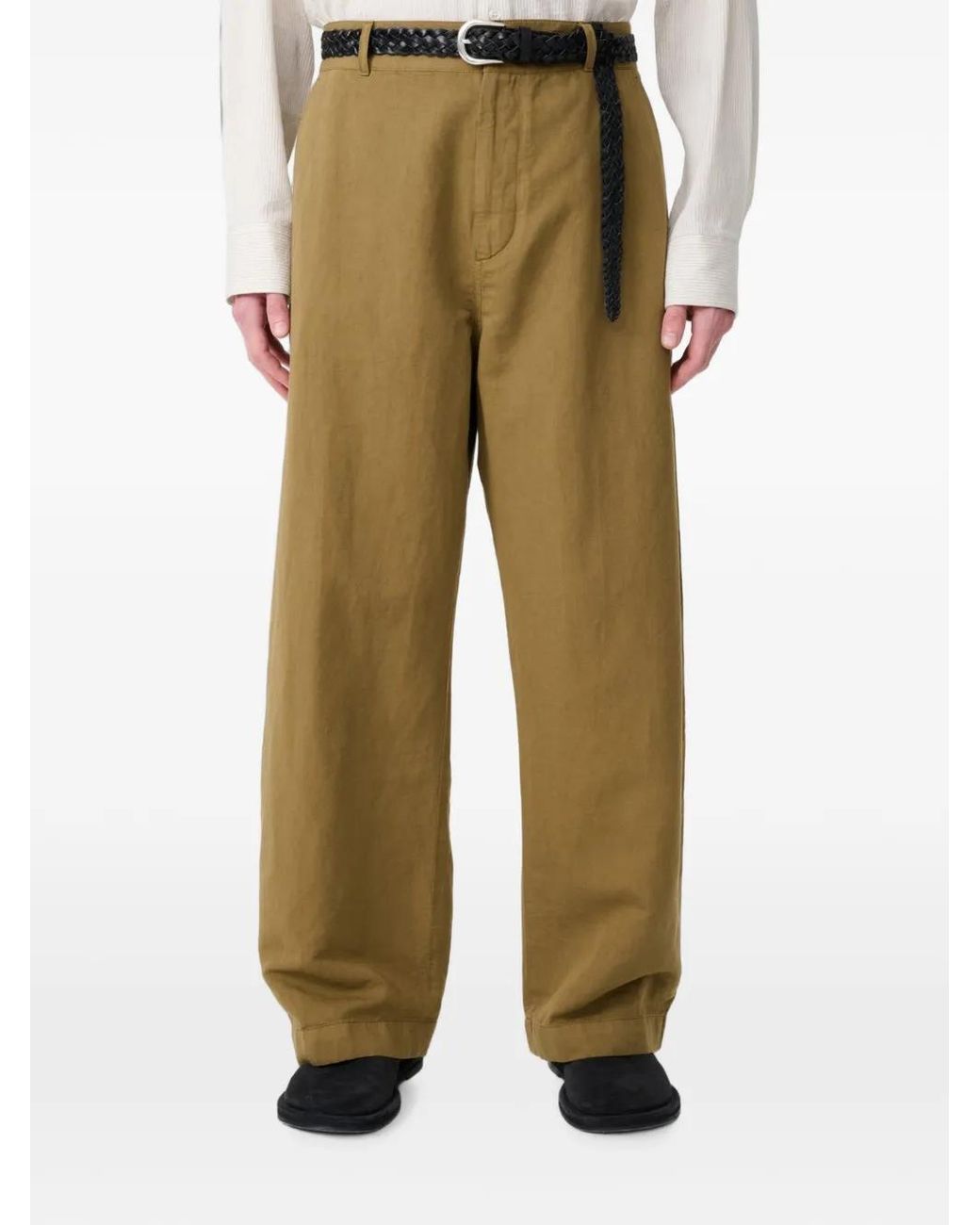 Studio Nicholson Green Minard Garment-Dyed Trousers for men