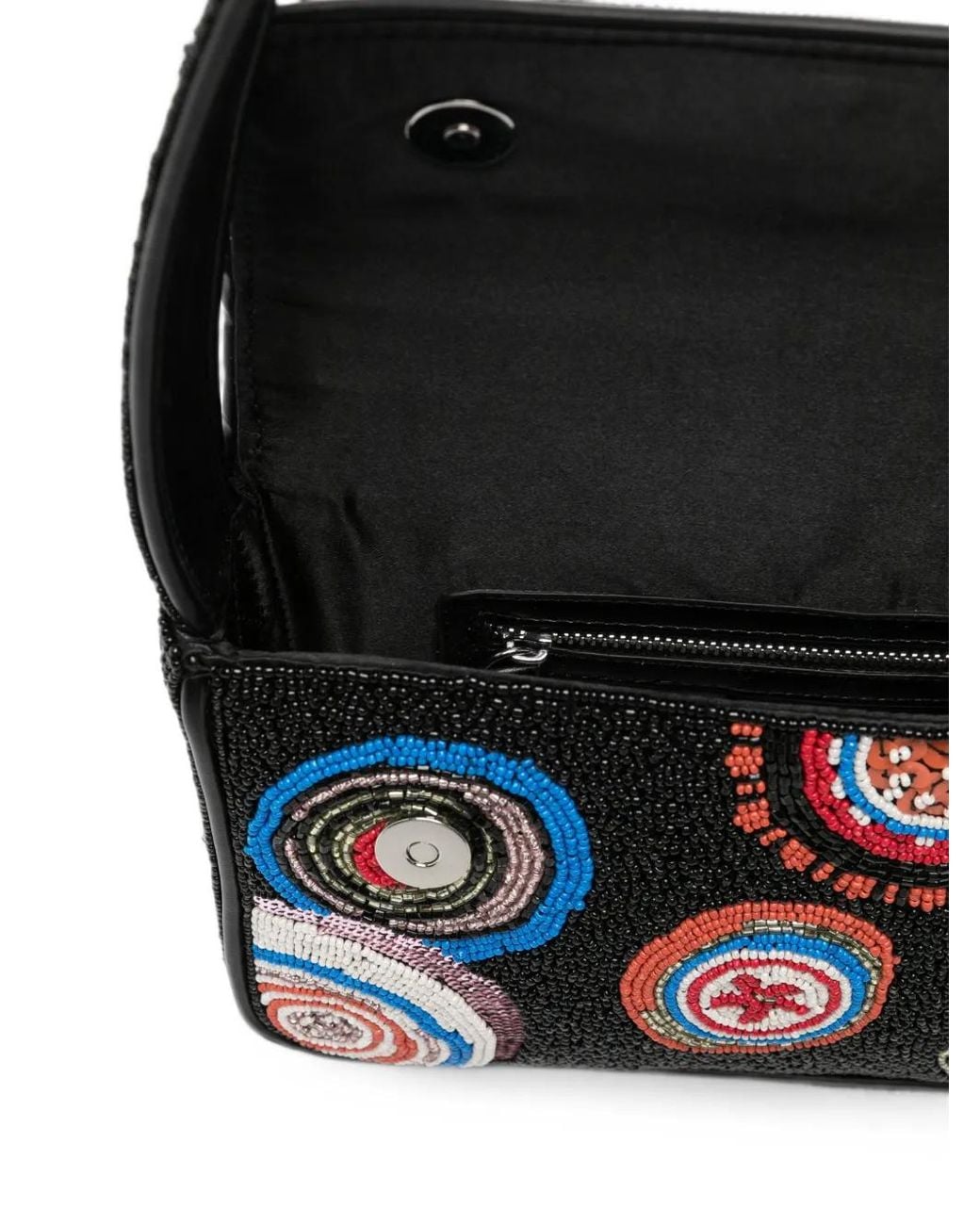 Staud Black Tommy Bead-Embellished Shoulder Bag
