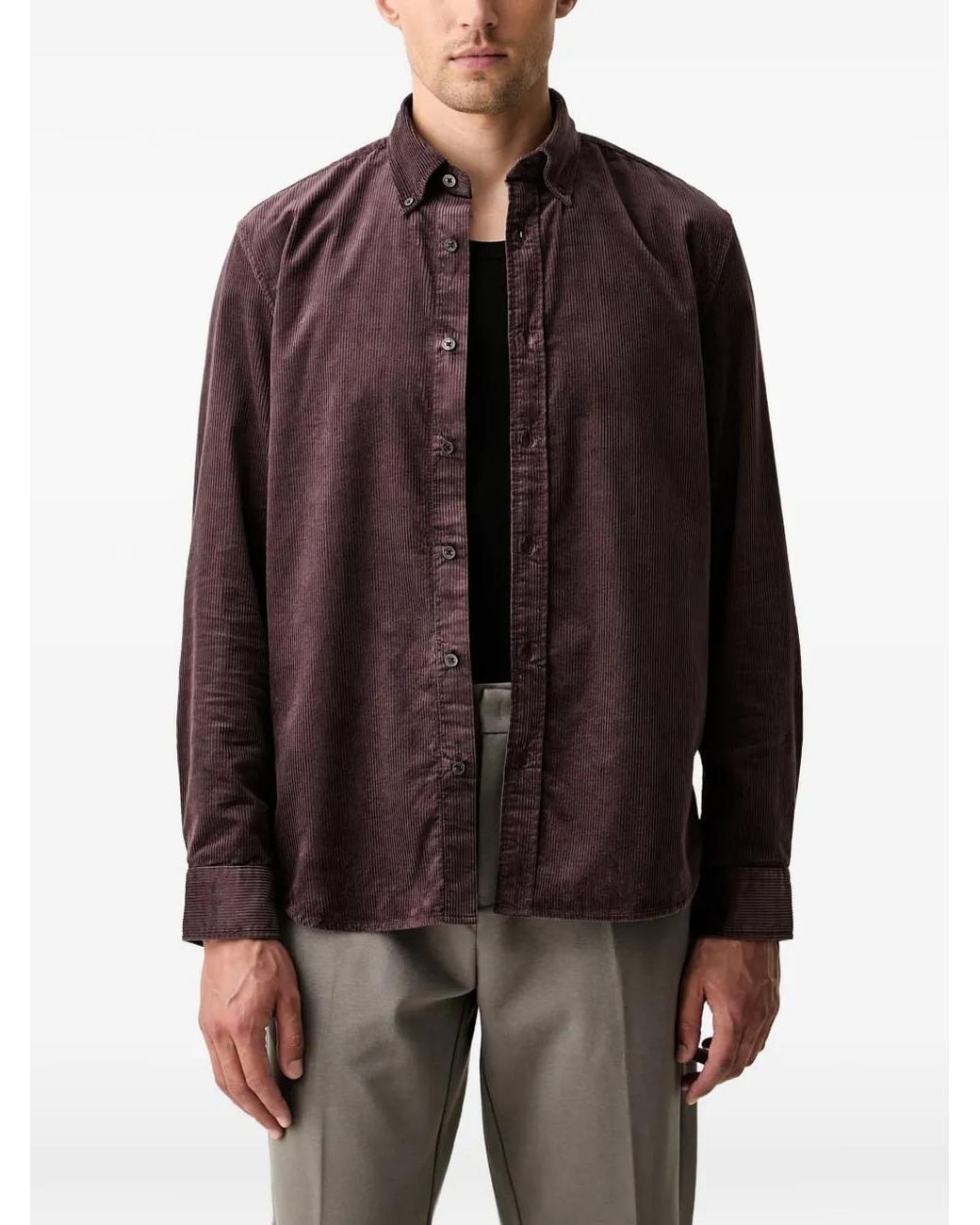 Marc O' Polo Brown Chemise En Velours Côtelé for men