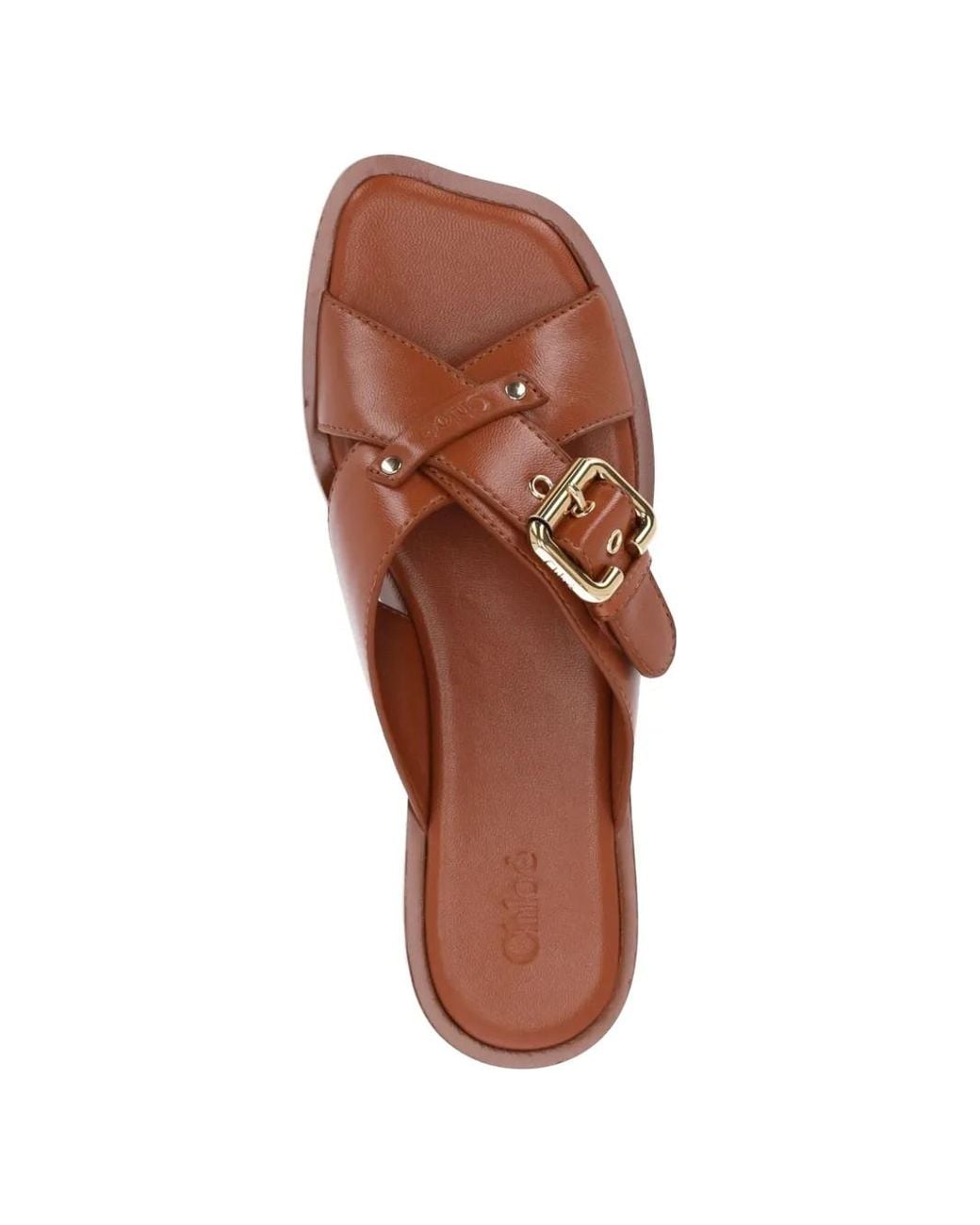 Chloé Brown Nil Leather Sandals