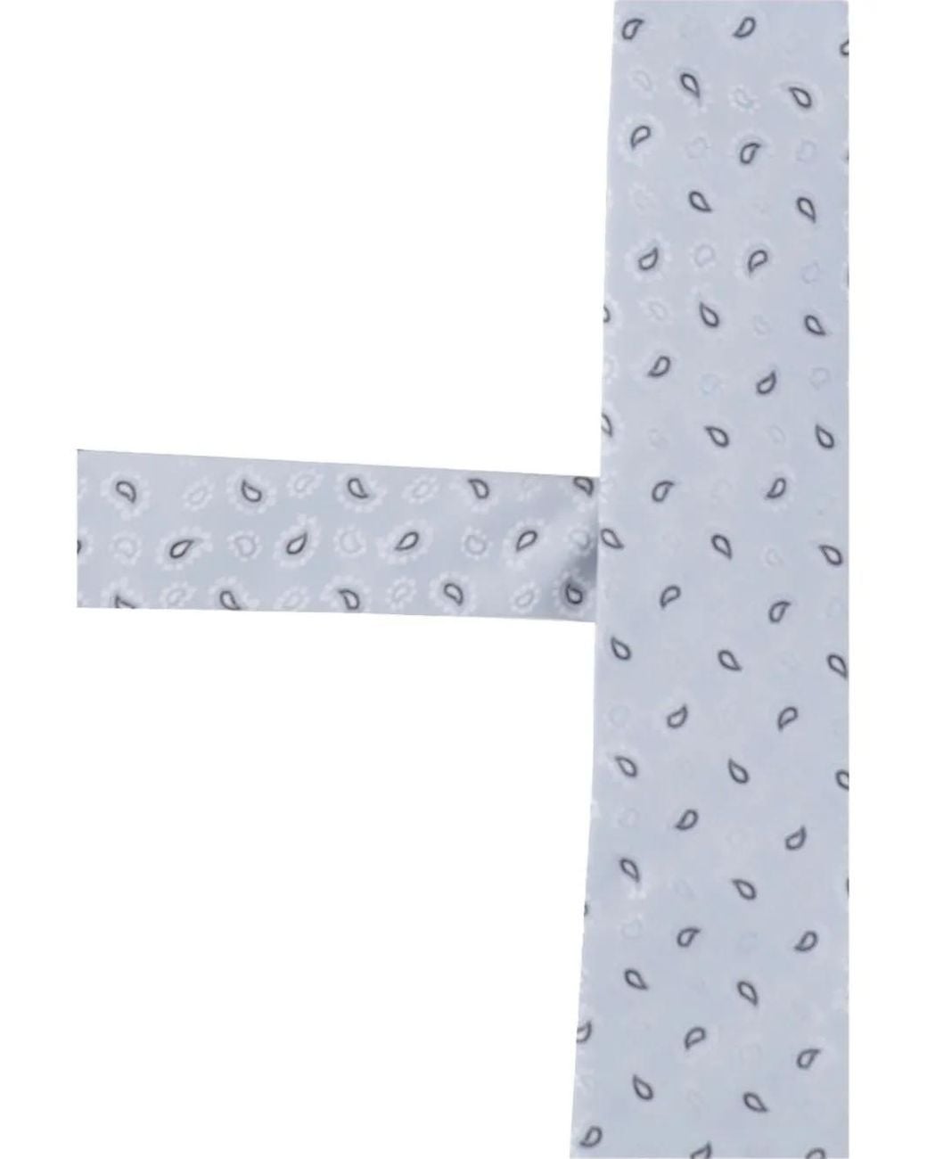 Boss White Silk-Blend Tie With Micro-Pattern Jacquard for men