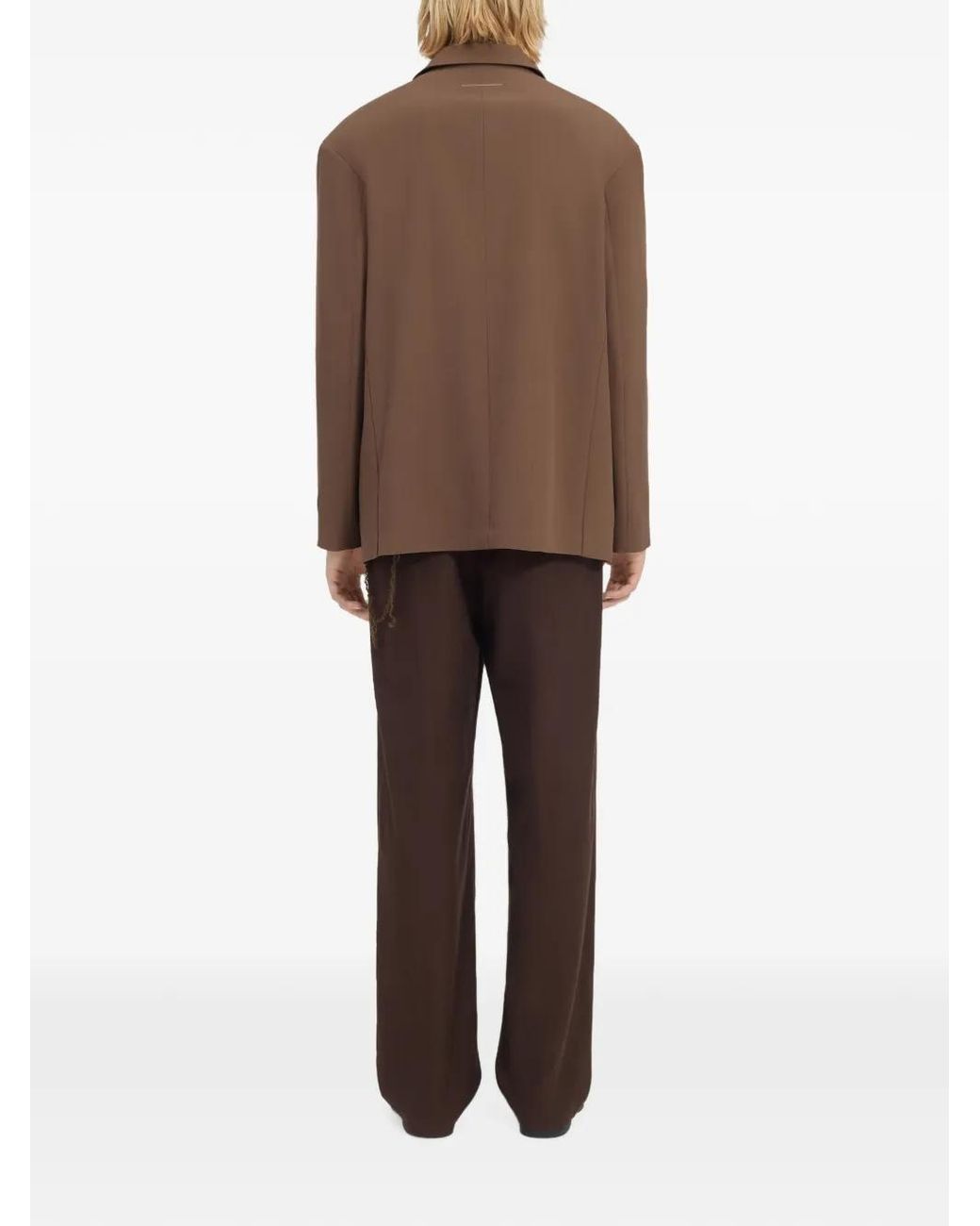 MM6 by Maison Margiela Brown Blazer En Laine Mélangée for men