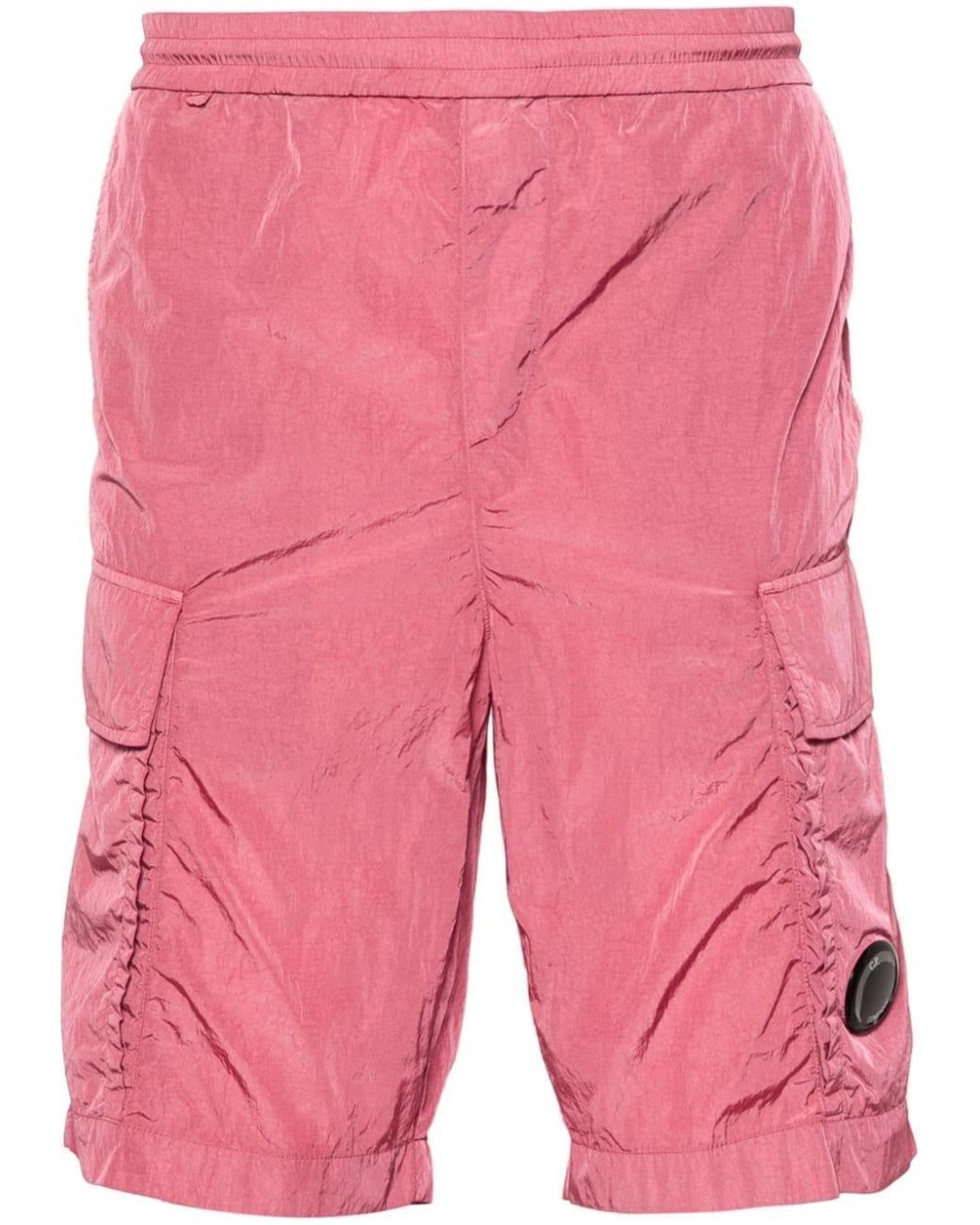 Pink cargo shorts sales