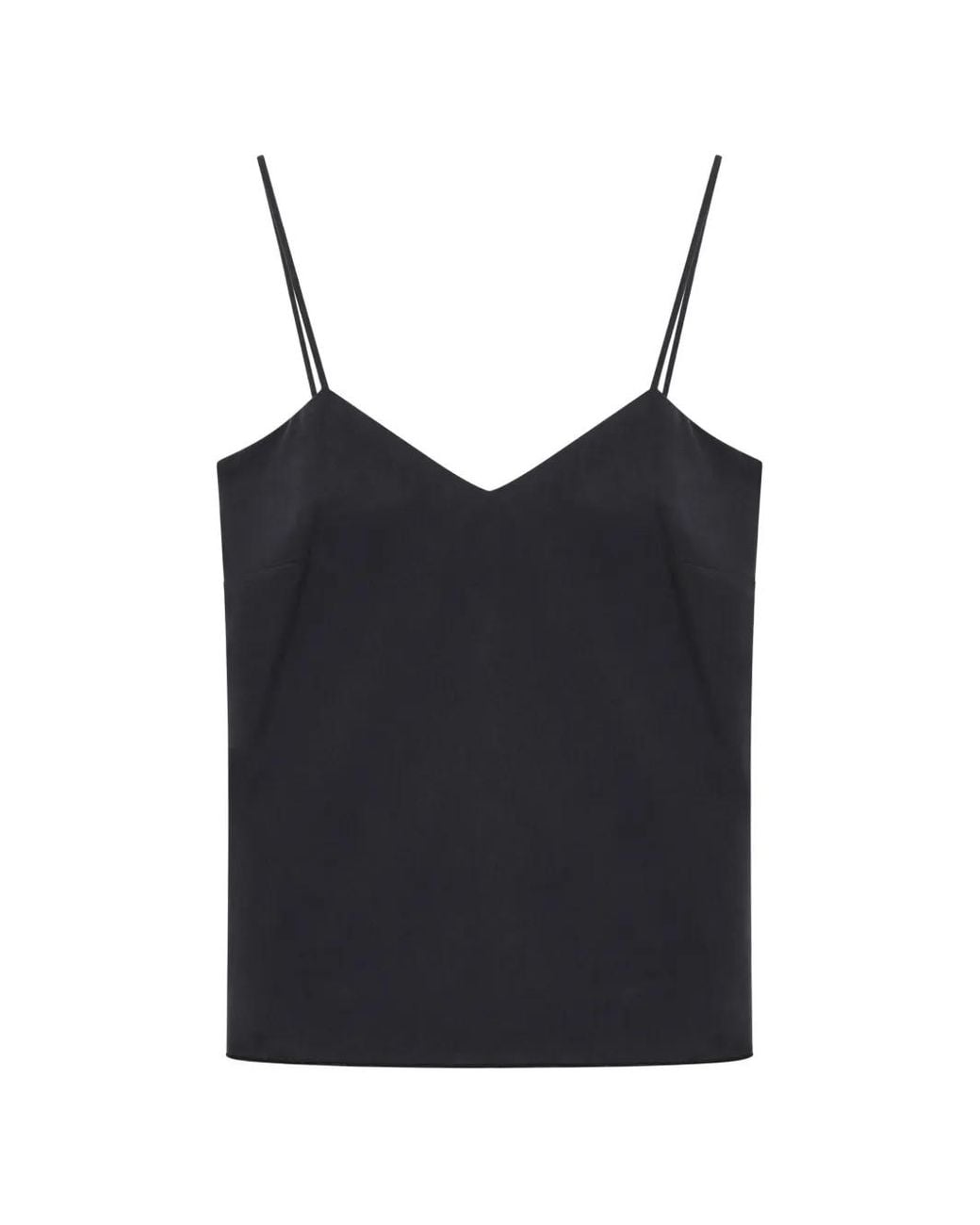 Max Mara Black V-Neck Camisole Top