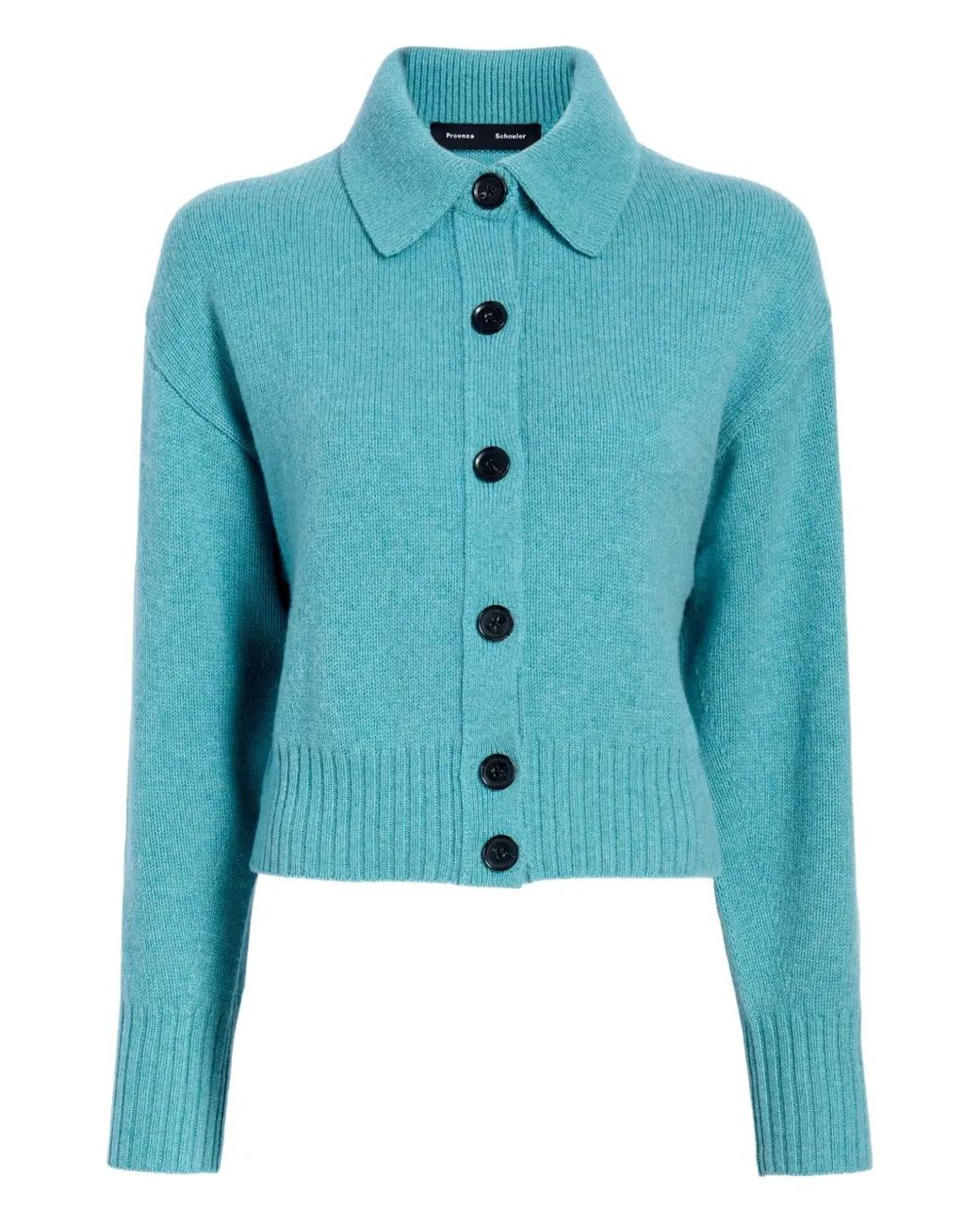 Proenza Schouler Blue Rocio Buttoned Cardigan