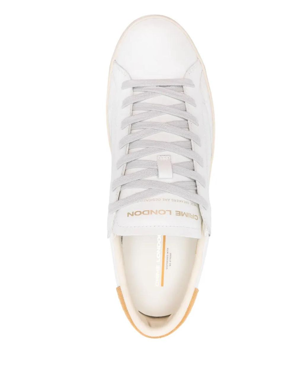 Crime London White Distressed Sneakers for men
