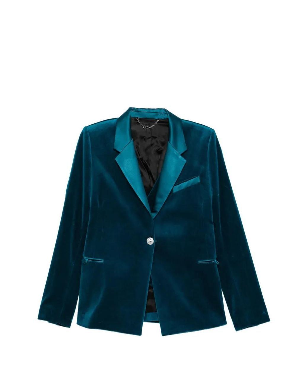 Rabanne Blue Velvet Tailored Jacket