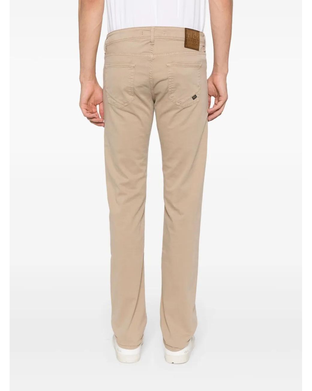 Incotex Natural Low-Rise Slim-Fit Trousers for men