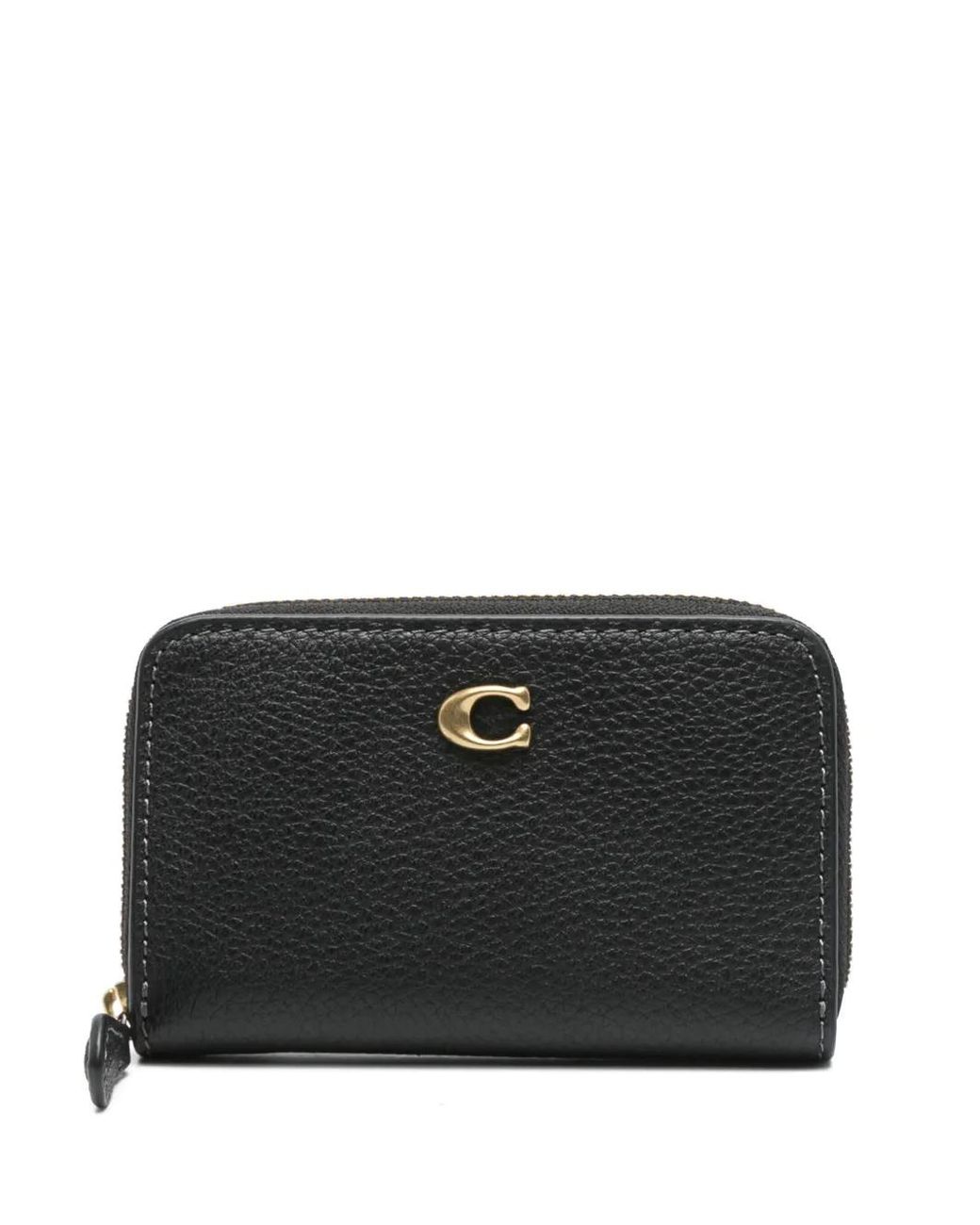 COACH Black Essential Small Zip Around Card Case