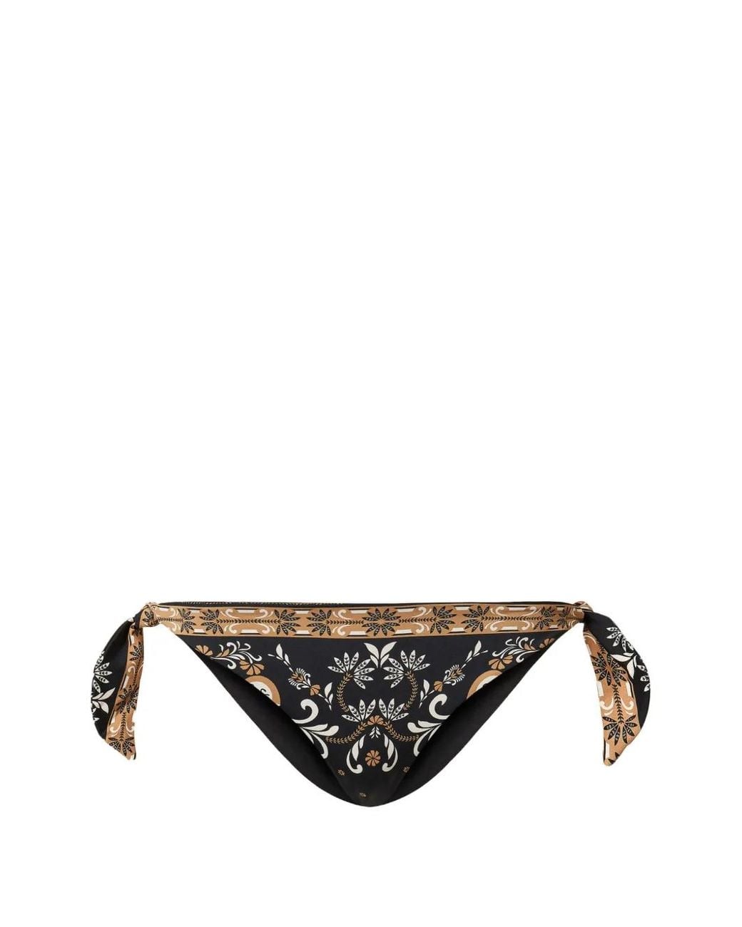Twinset Black String De Bikini À Imprimé Foulard