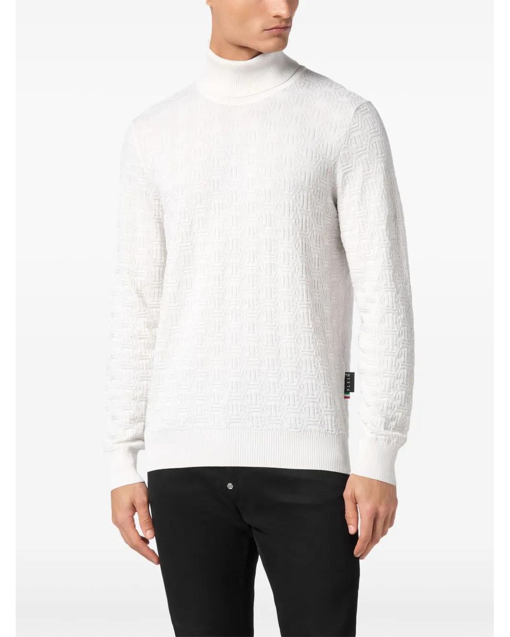 Philipp Plein White Monogram Sweatshirt for men