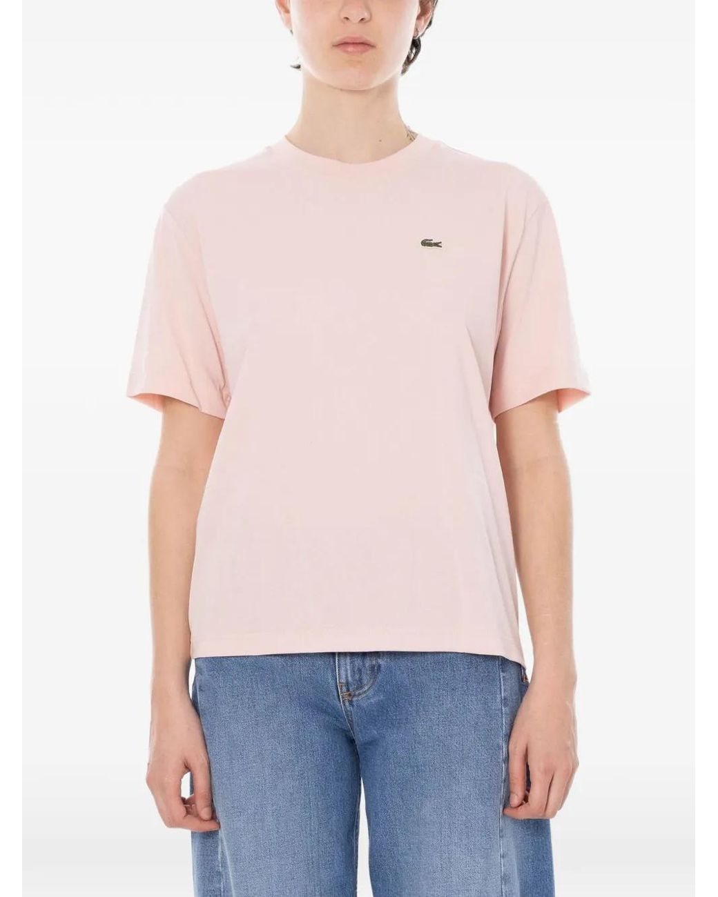 Lacoste Blue T-Shirt À Patch Logo