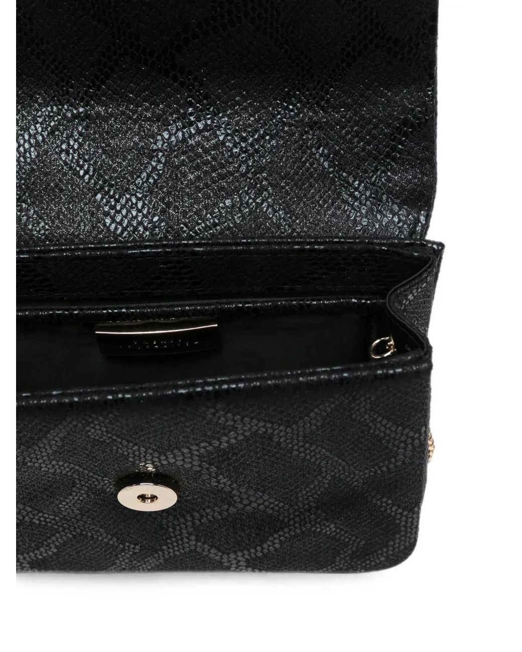 Twentyfourhaitch White Mini Sac Porté Épaule À Effet Peau De Serpent