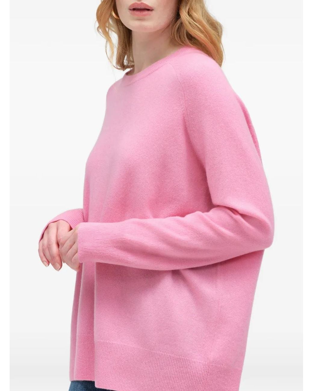 Chinti & Parker Pink Cashmere Slouchy Sweater