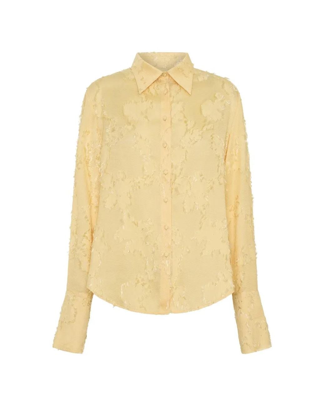 Anna Quan Yellow Odessa Fil-Coupé Shirt