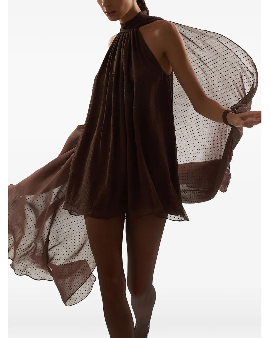 Taller Marmo White Eterea Draped Mini Dress