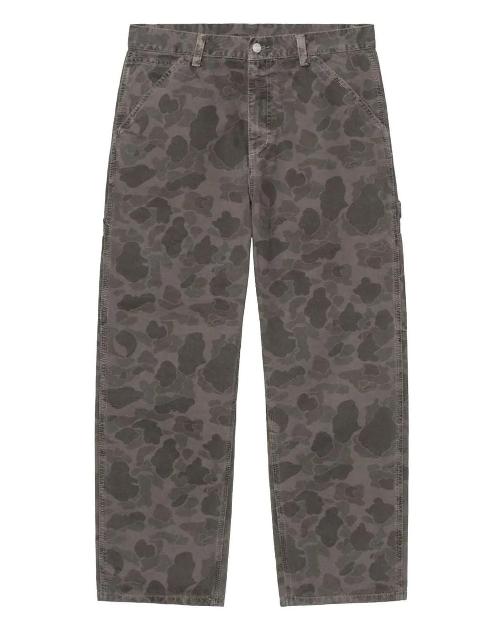 Carhartt Gray Camouflage Cotton Trousers for men