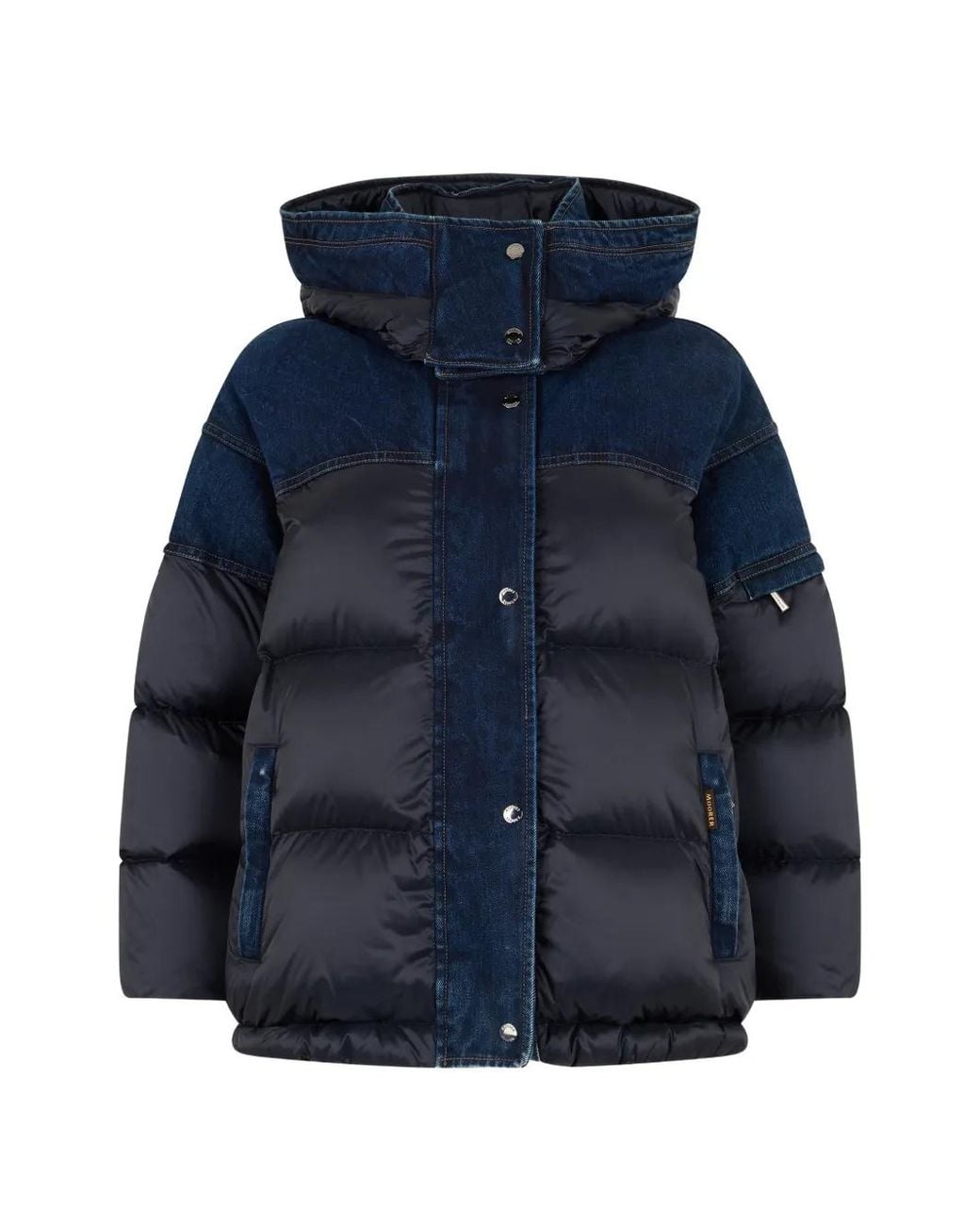 Moorer Blue Egeria-P Padded-Design Puffer Jacket