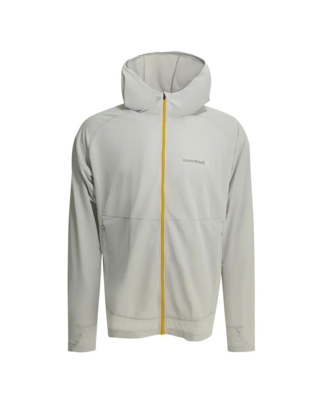 Montbell Gray Logo-Print Zip-Up Coat for men