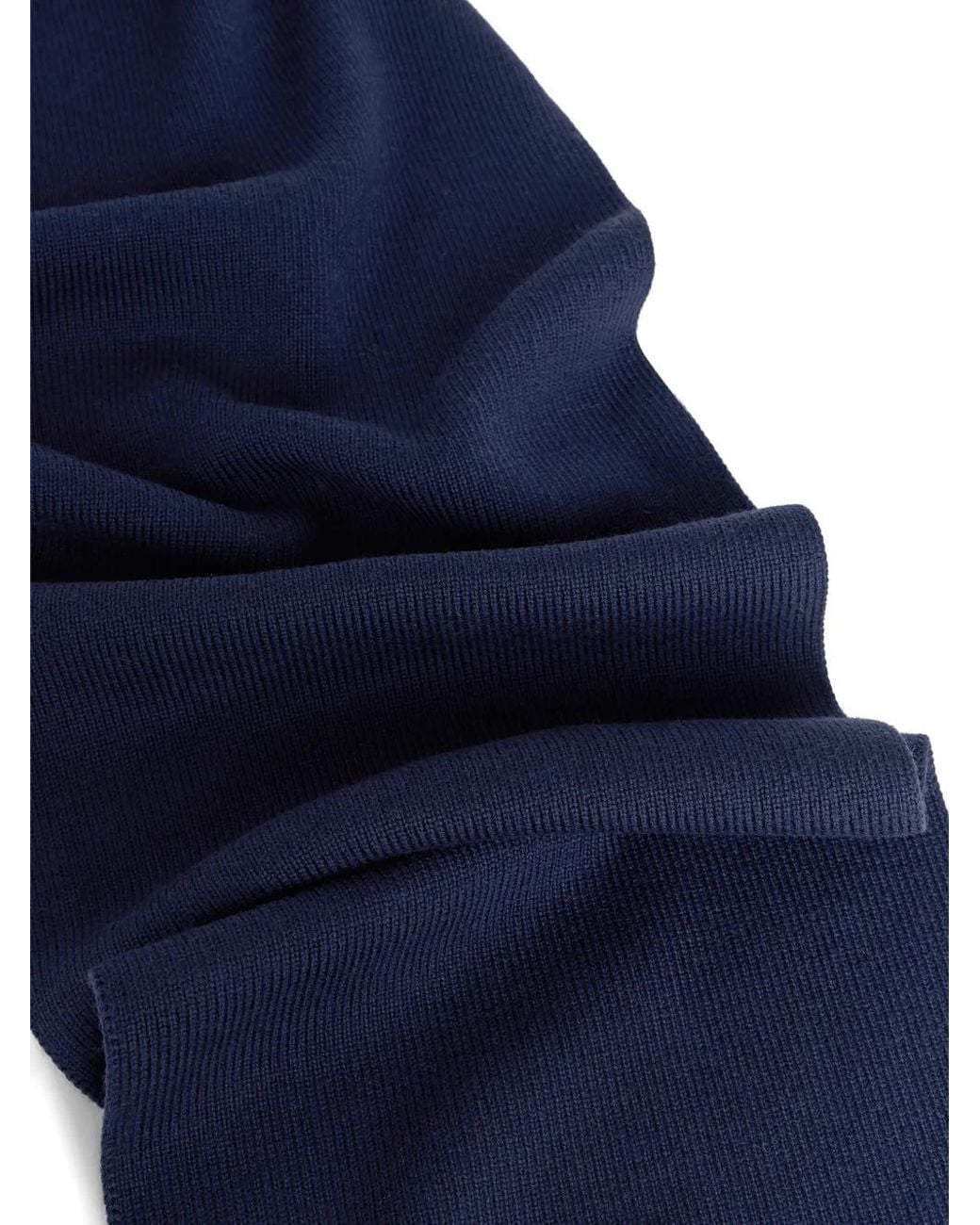 DSquared² Blue Maple Leaf Knitted Scarf for men
