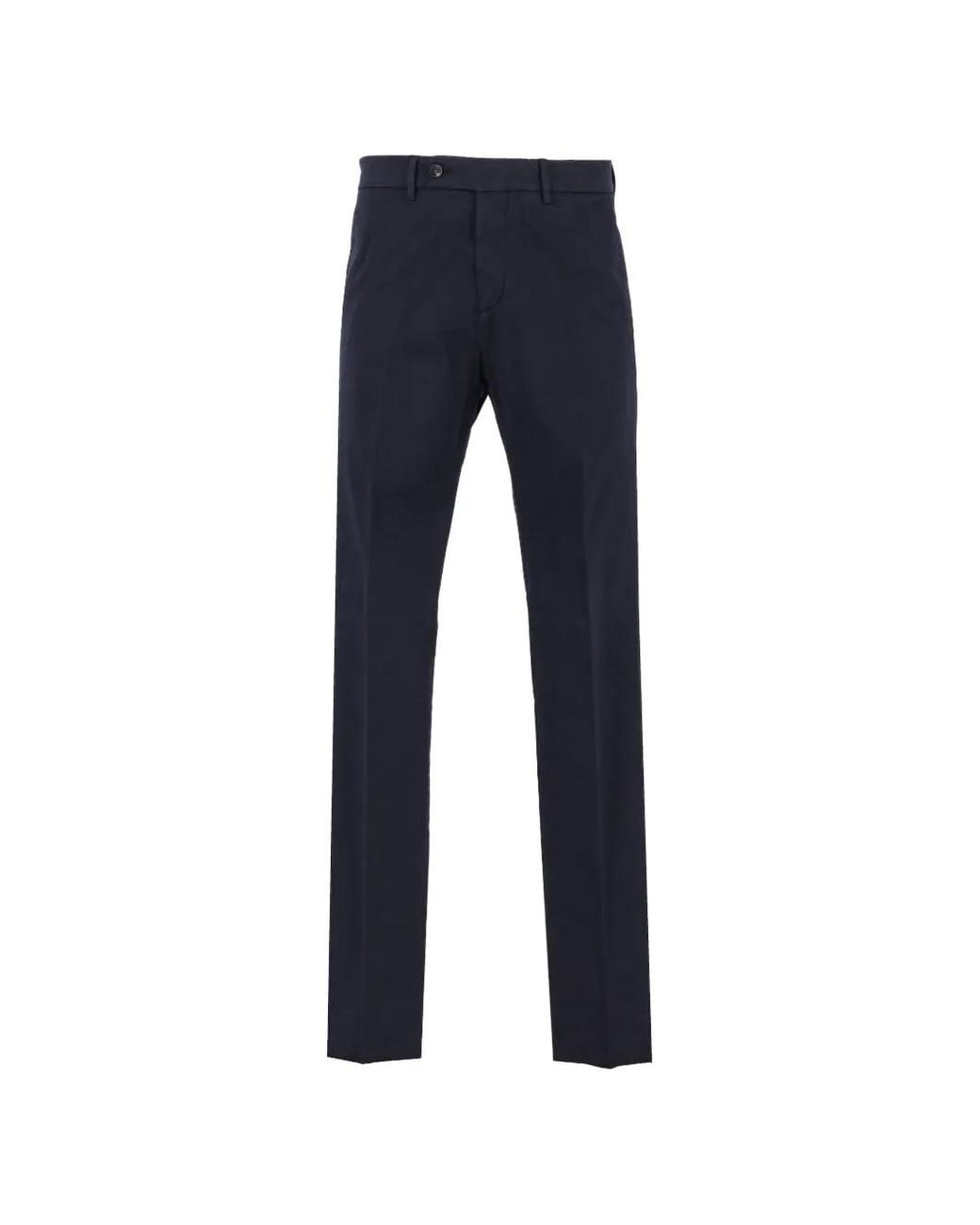 Al Duca D'aosta Blue Straight-Leg Tailored Trousers for men