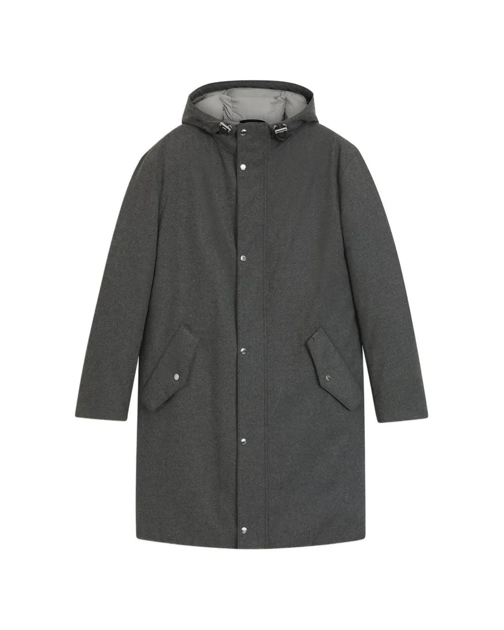Boss Gray Hooded Padded Coat for men