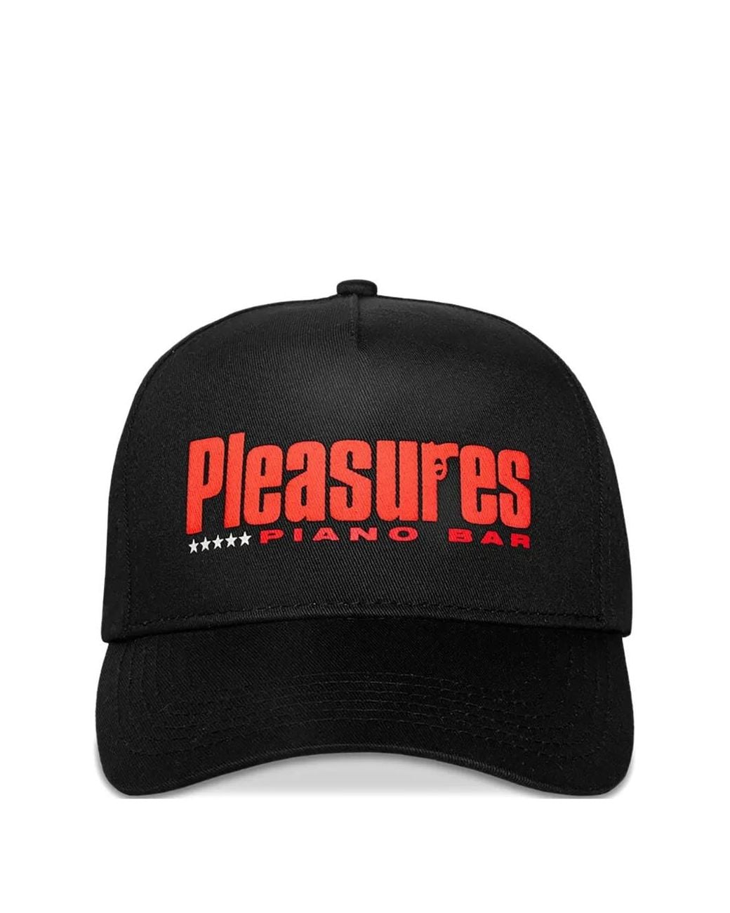 Pleasures Black Piano Bar Snapback Hat for men