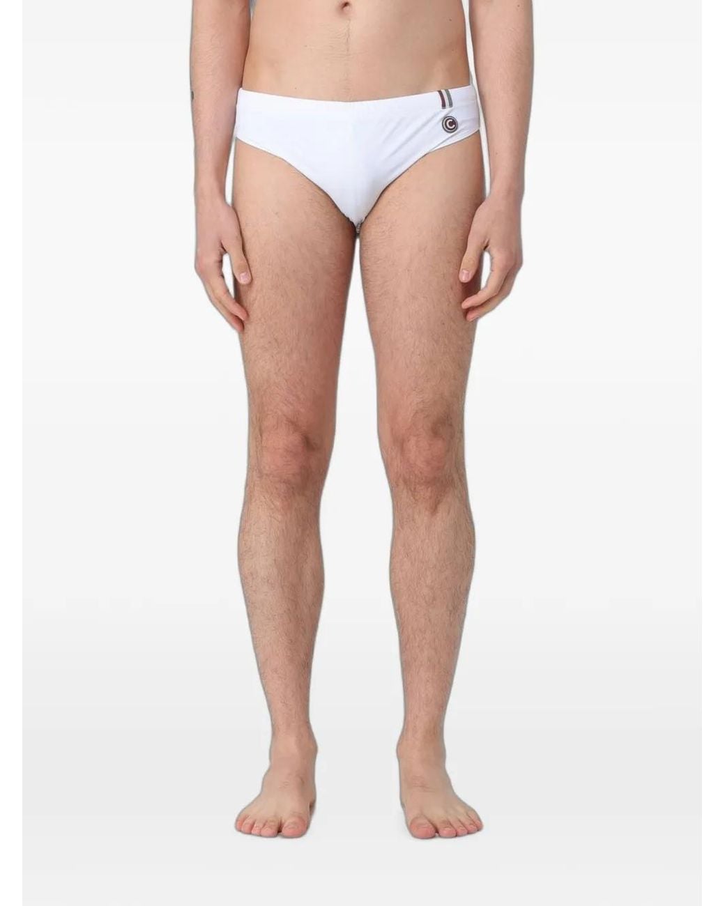 Colmar White Logo-Patch Swim Briefs for men