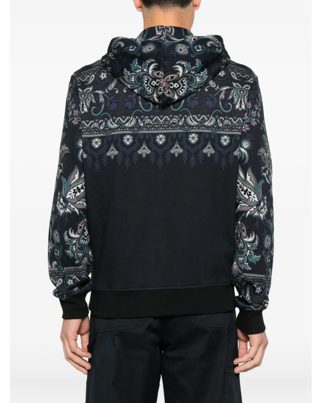 Etro Black Zipped Hoodie for men
