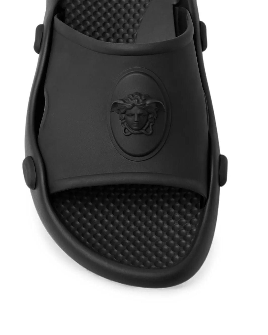 Versace White Nettuno Rubber Slides for men