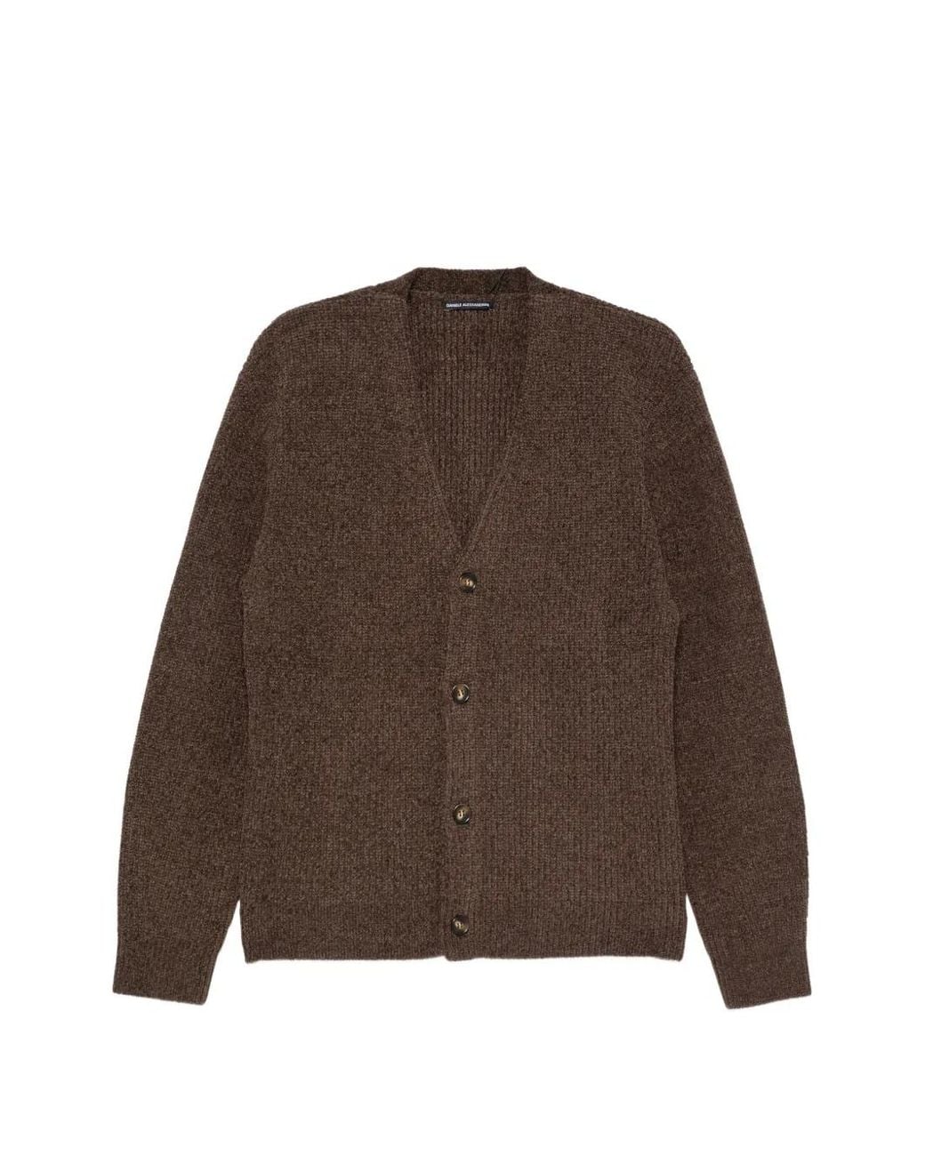 Daniele Alessandrini Brown Button-Up Cardigan for men