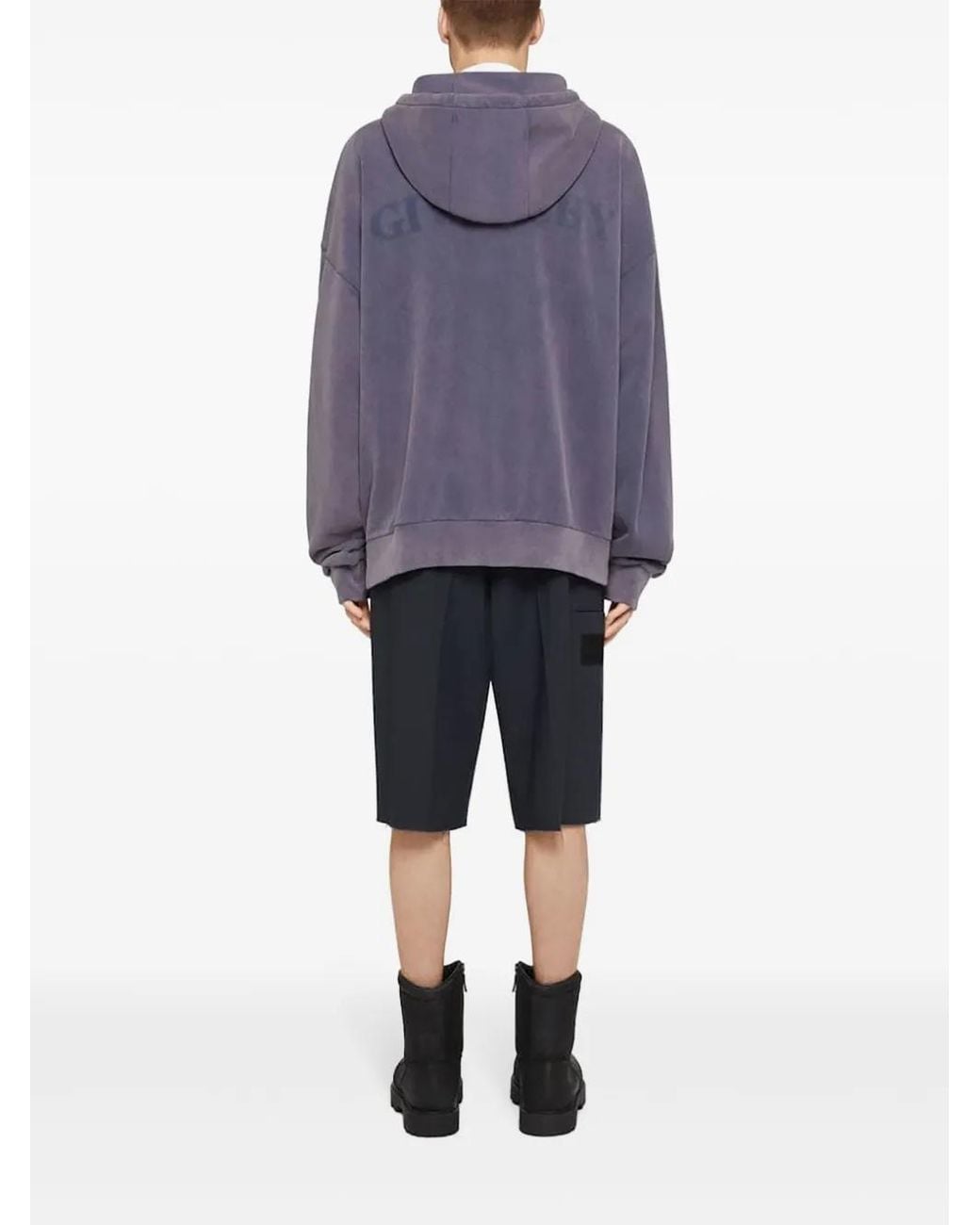 Givenchy Blue Shadow Oversized Hoodie for men