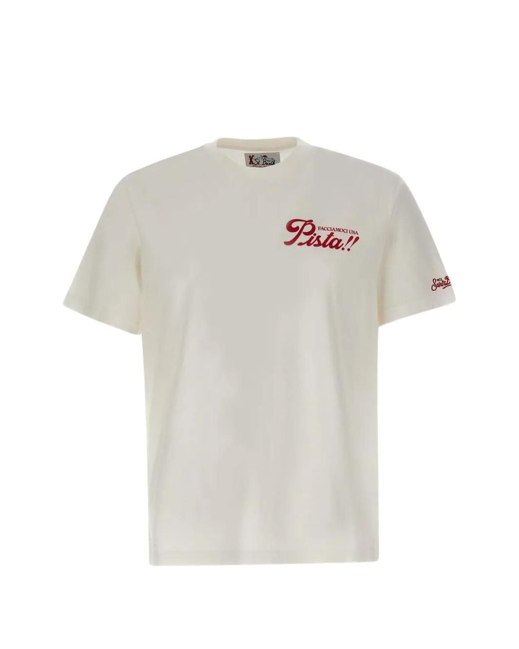 Mc2 Saint Barth White Arnott Warm Cotton T-Shirt for men