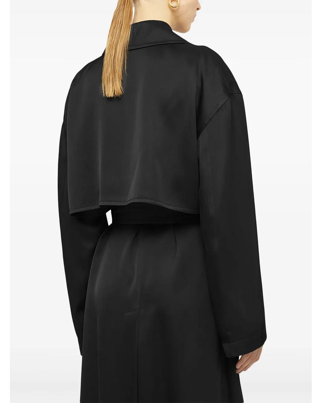 Gabardina Con Cinturón Jil Sander de color Black