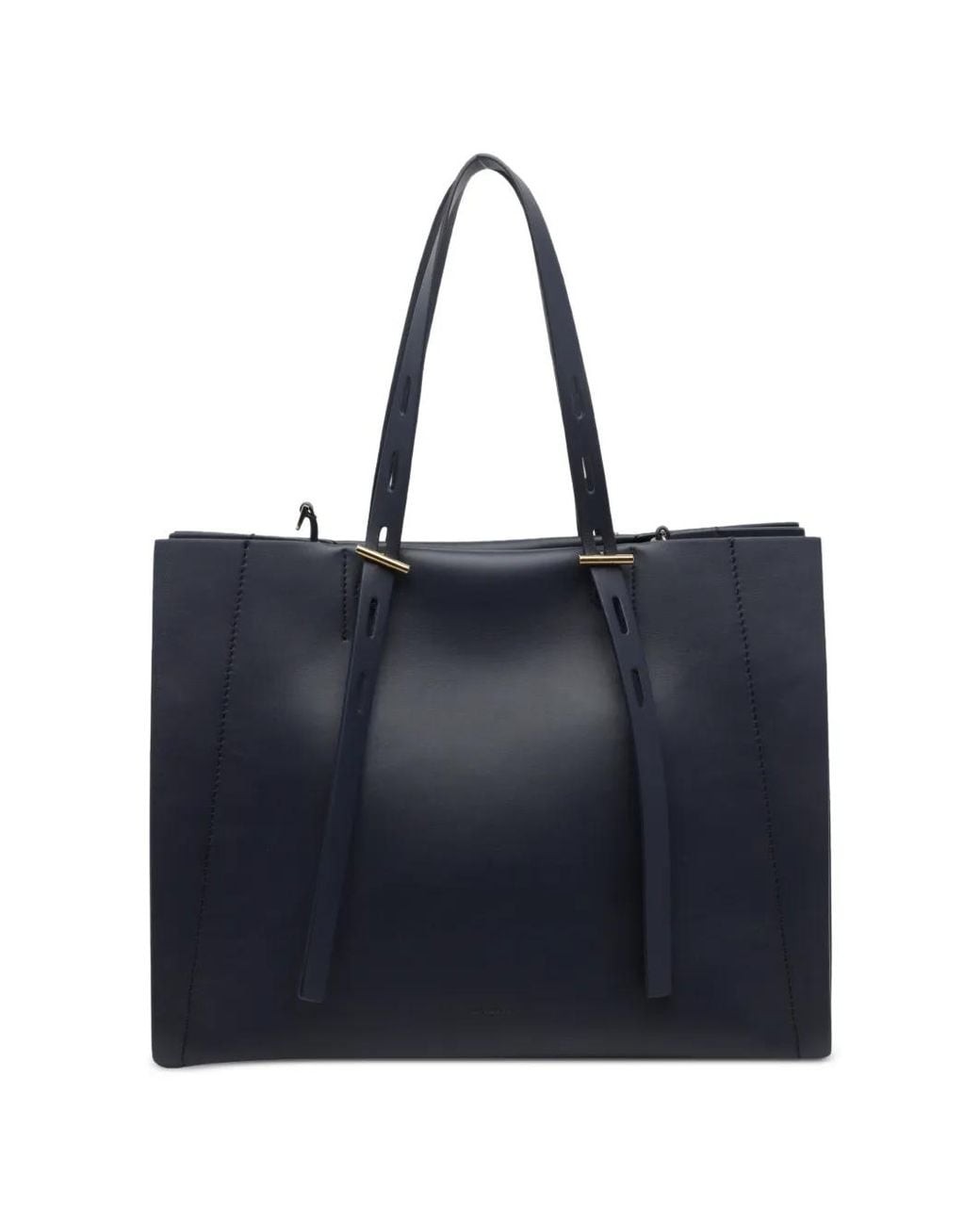 MINOBOSSI Blue Paulette Leather Tote Bag