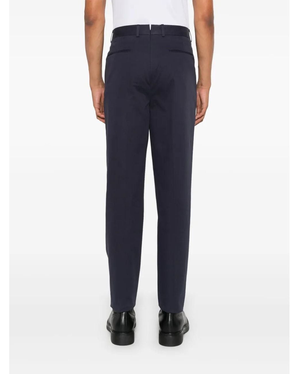 Zegna Blue Slim Chino Trousers for men