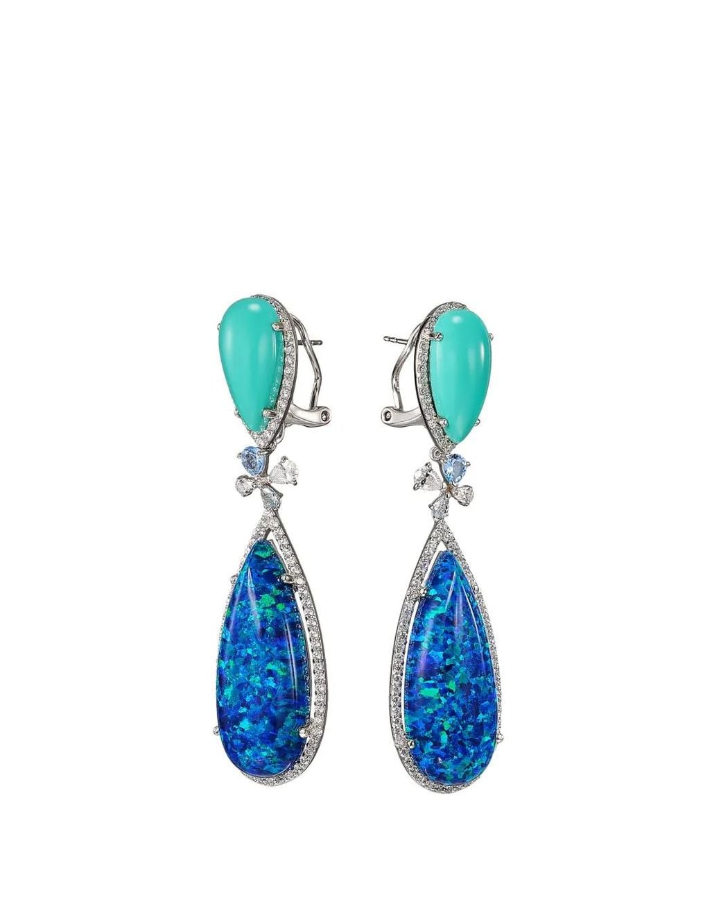 Anabela Chan Blue Opal Papillon Multi-Stones Earrings