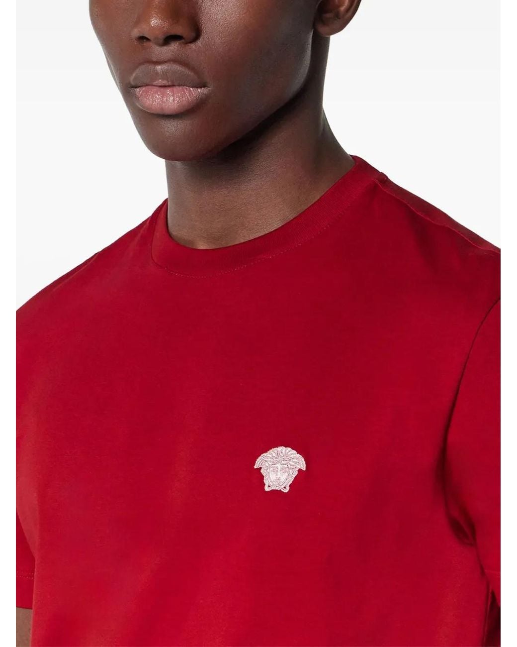 Versace Embroidered Cotton-Jersey T-Shirt for men