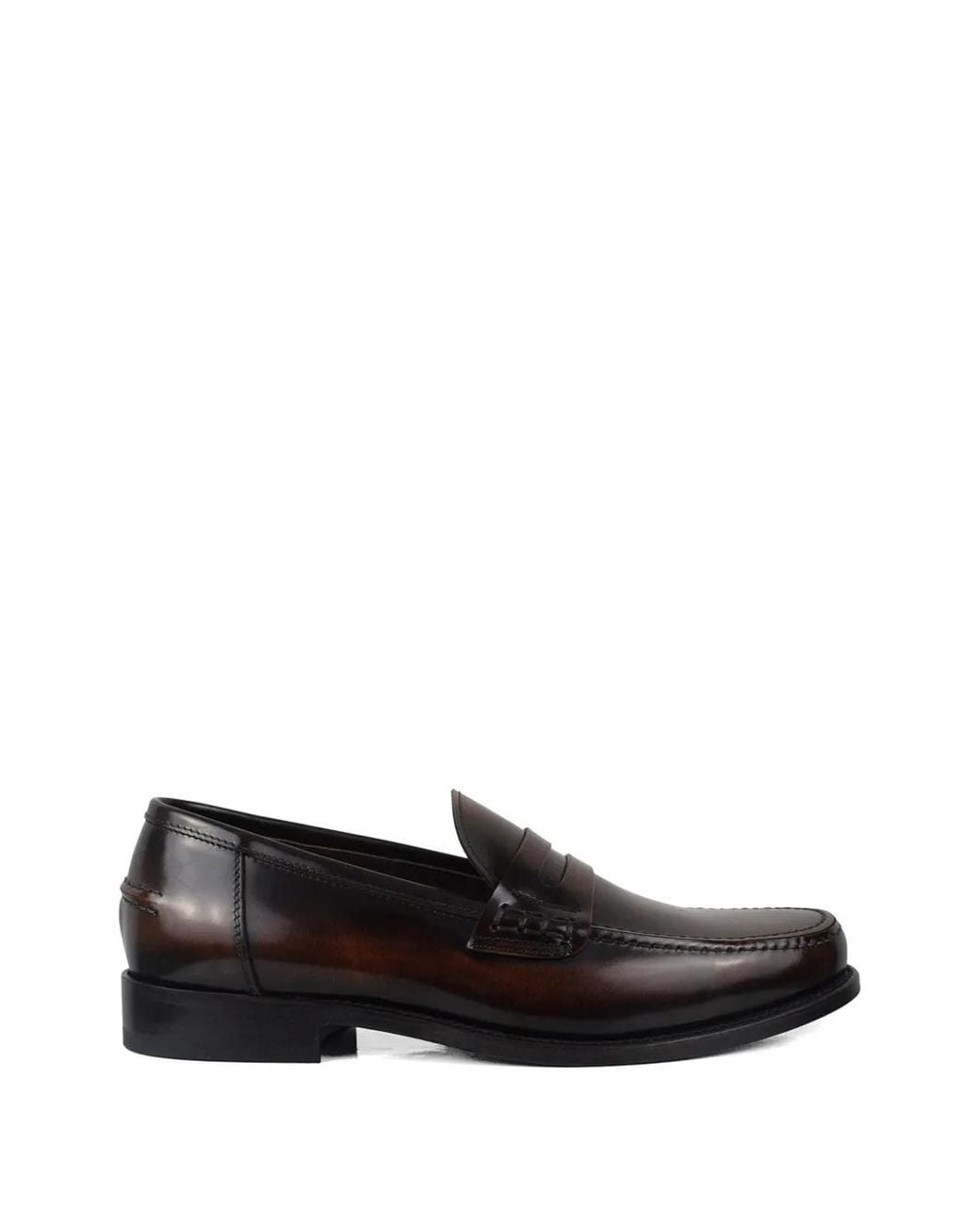 Alberto Fasciani Black Leather Slip-On Loafers for men